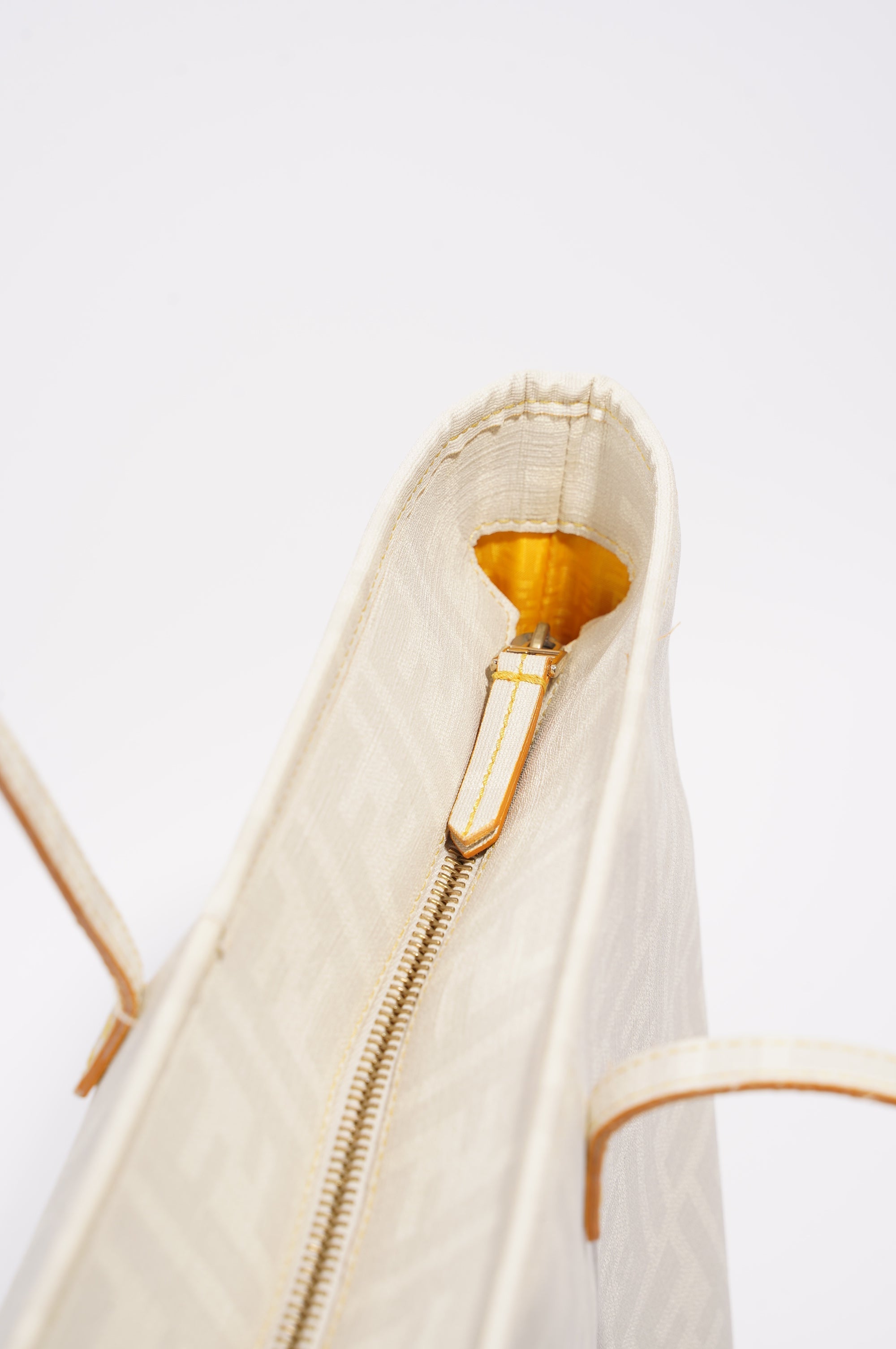 Fendi Zucca Tote Bag White Canvas