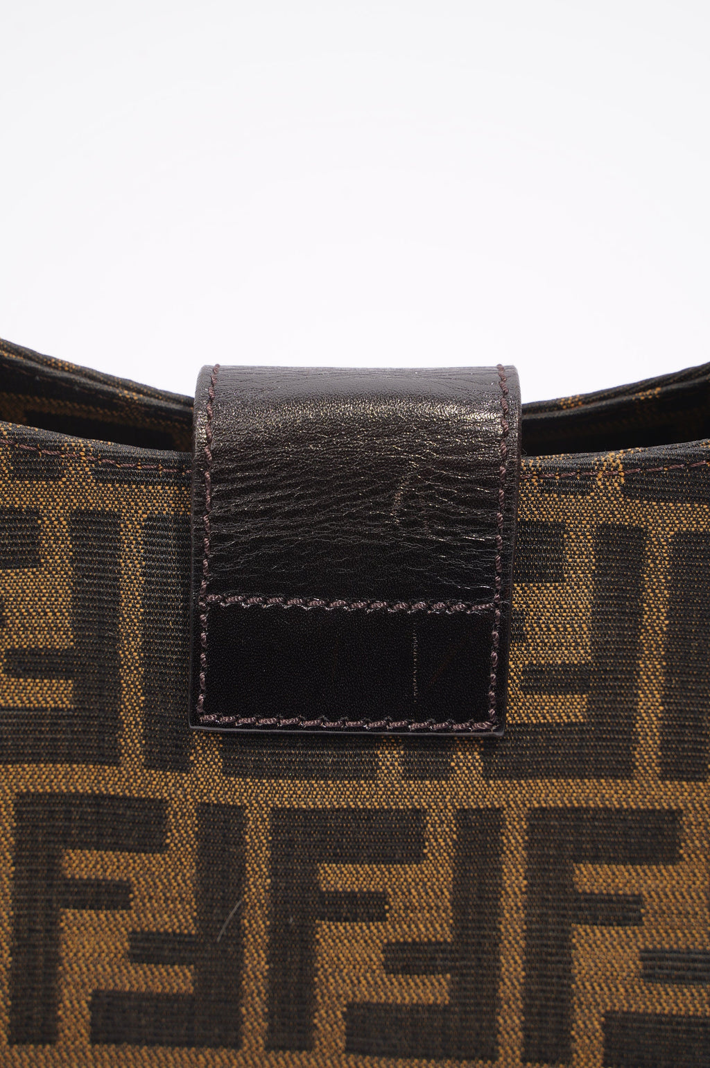 Fendi Zucca Shoulder Bag Brown Canvas