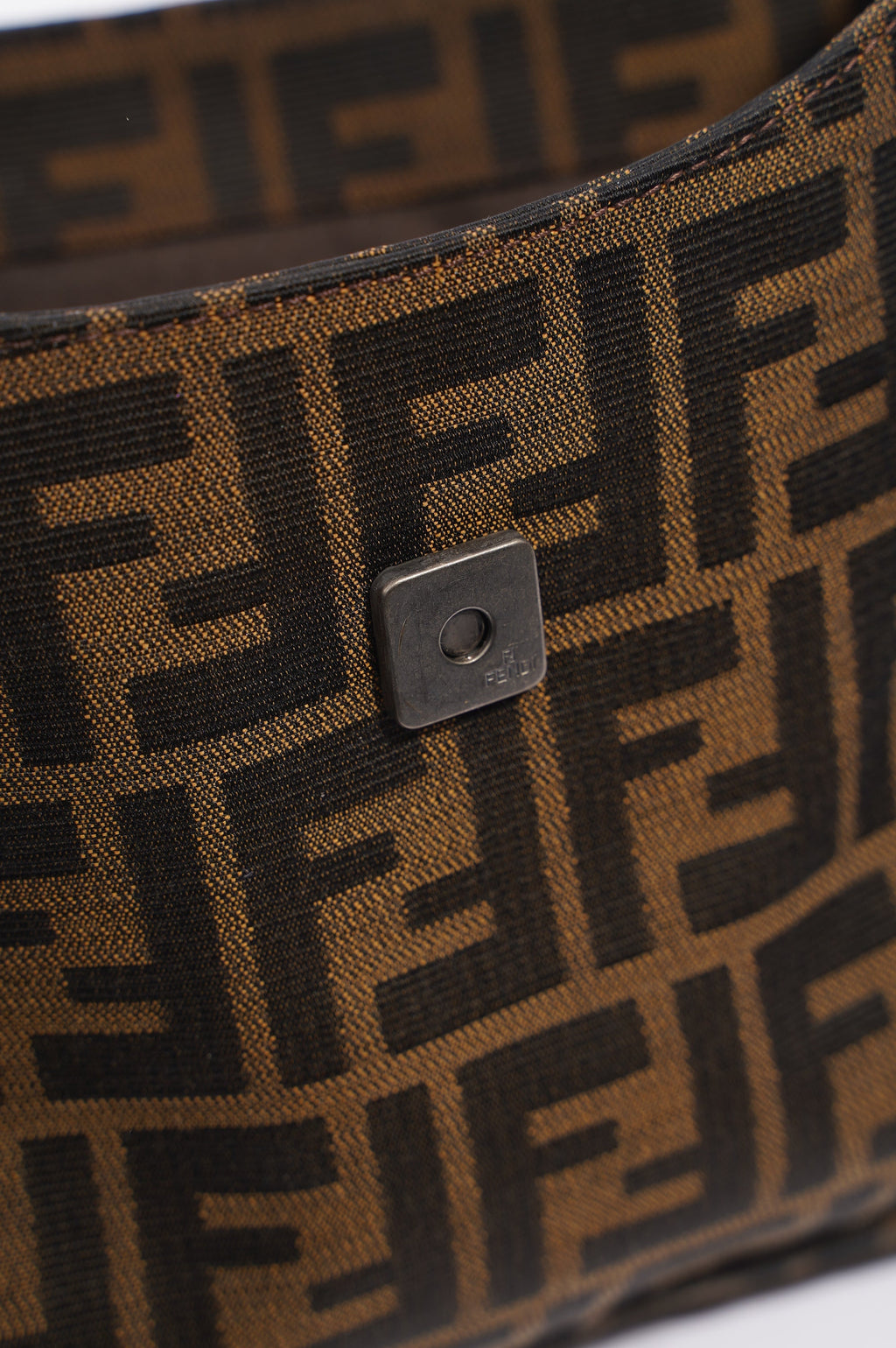 Fendi Zucca Shoulder Bag Brown Canvas