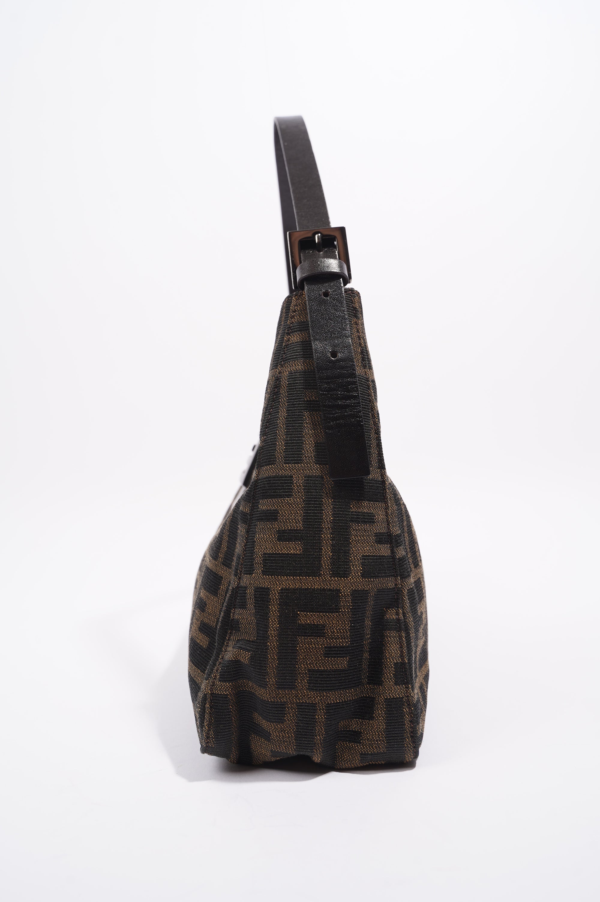 Fendi Zucca Shoulder Bag Brown Canvas