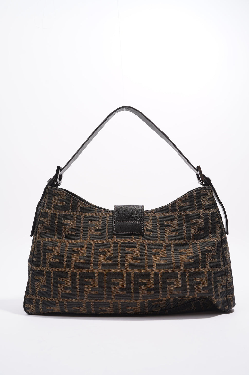 Fendi Zucca Shoulder Bag Brown Canvas