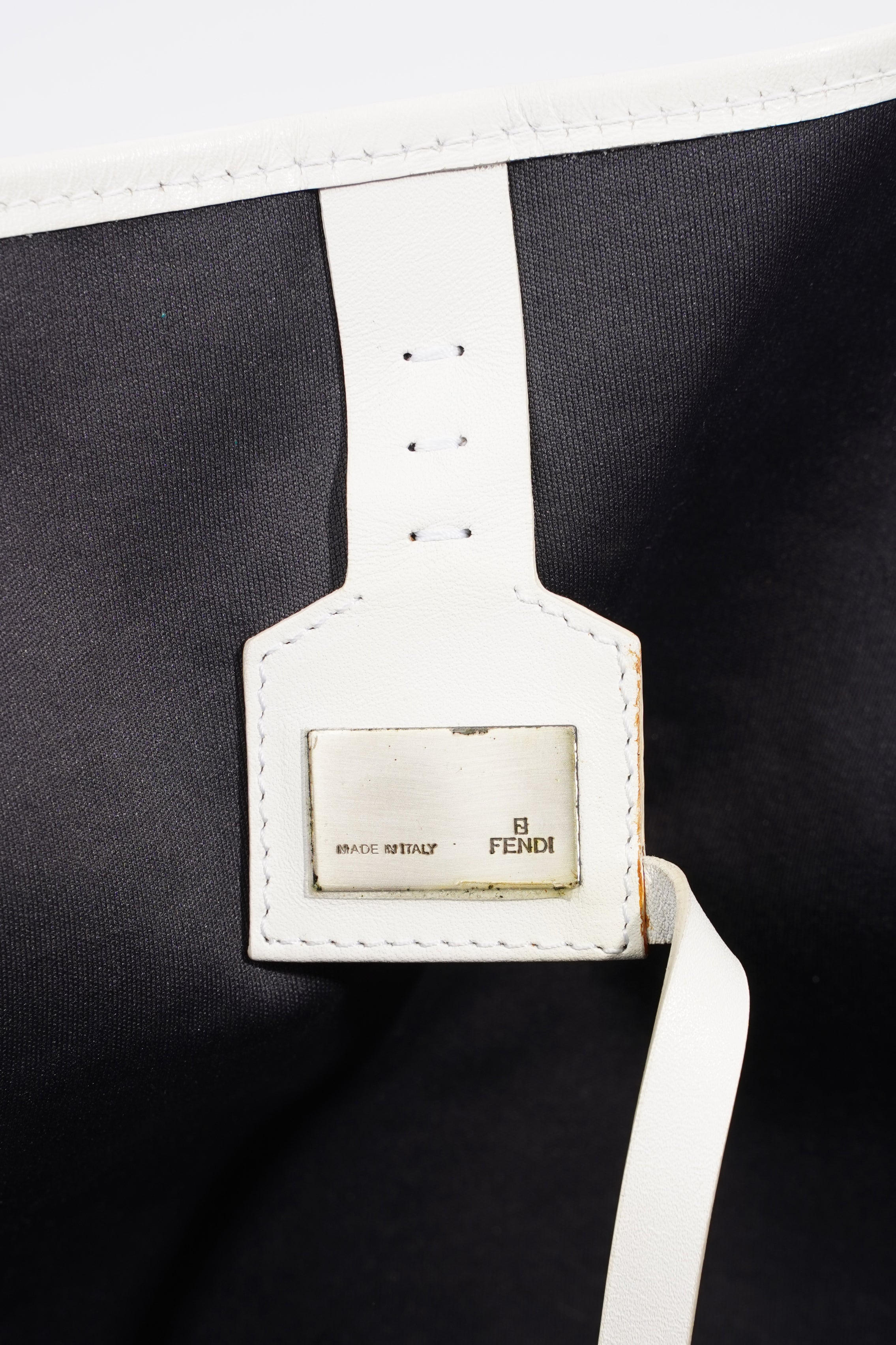 Fendi Zucchino Tote Bag Beige / Black Canvas
