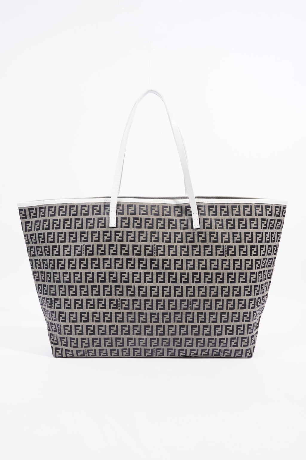 Fendi Zucchino Tote Bag Beige / Black Canvas