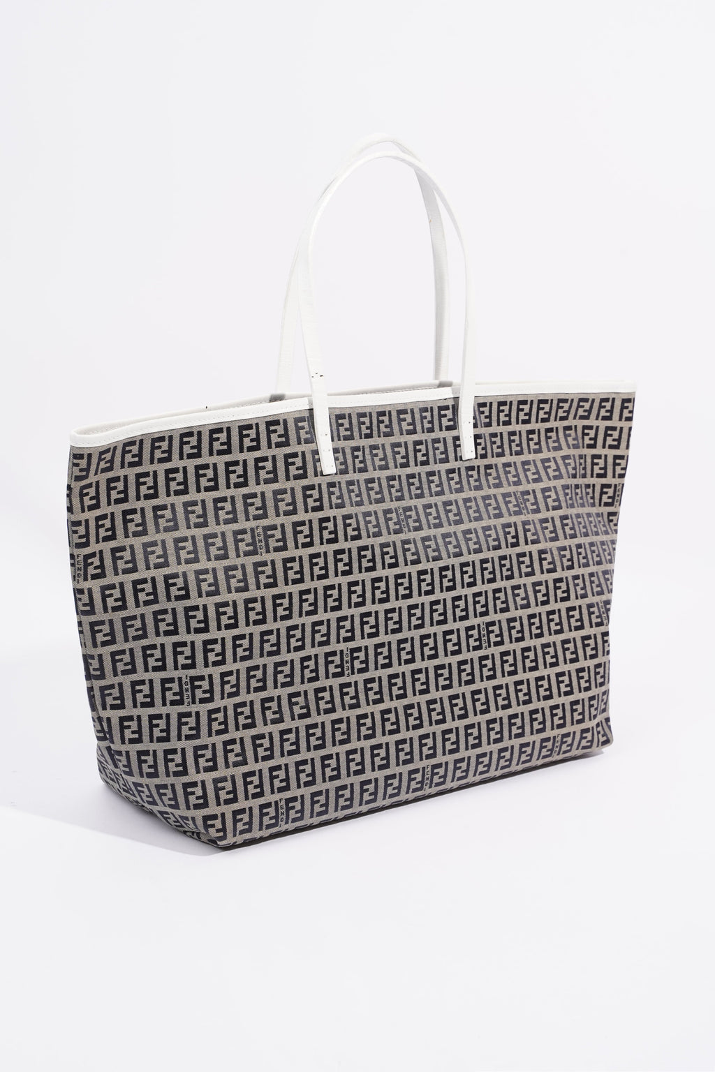 Fendi Zucchino Tote Bag Beige / Black Canvas
