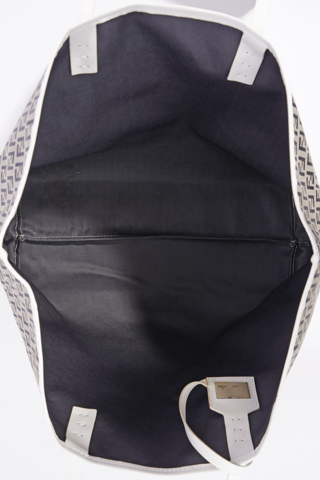 Fendi Zucchino Tote Bag Beige / Black Canvas