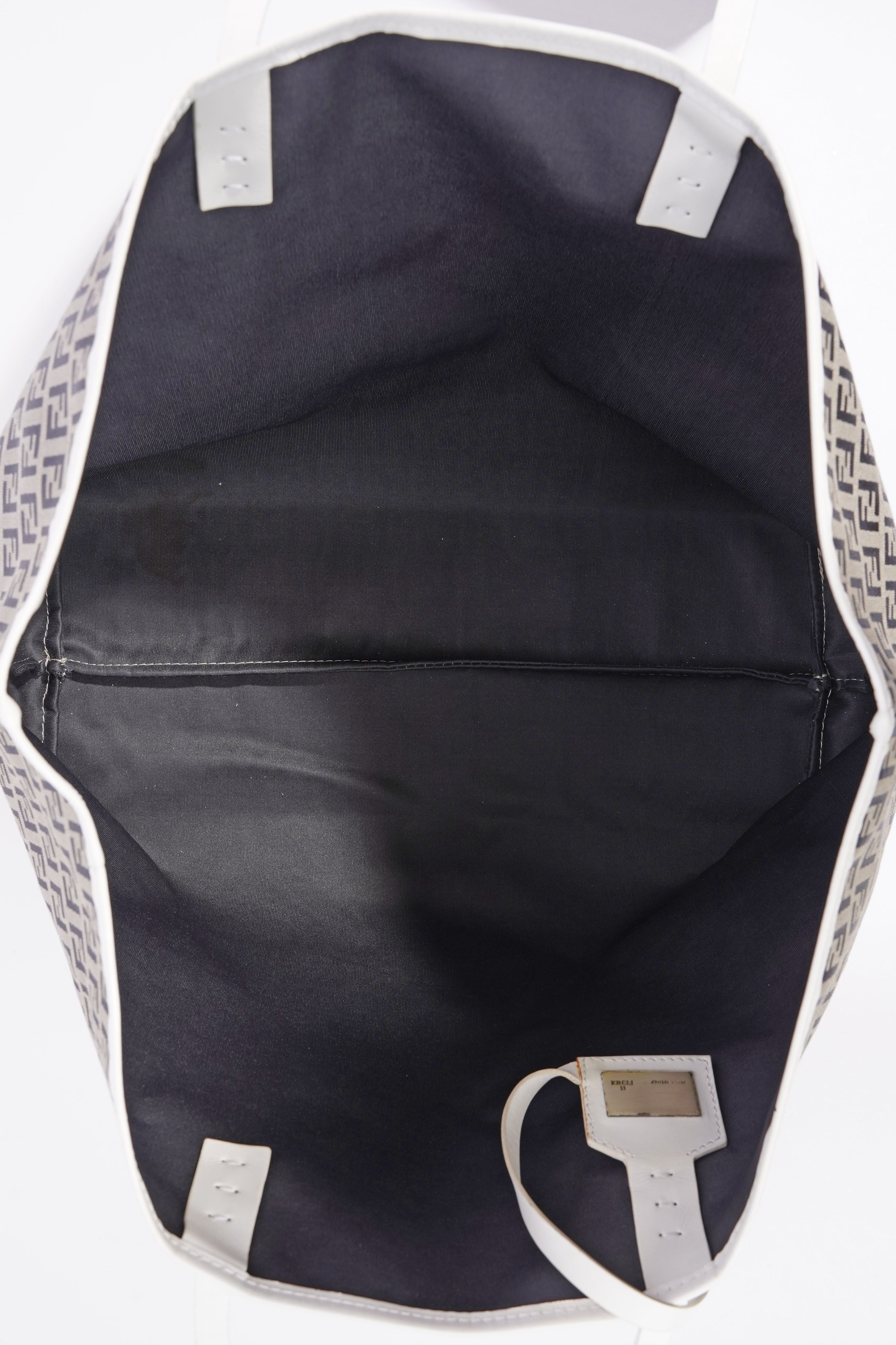 Fendi Zucchino Tote Bag Beige / Black Canvas