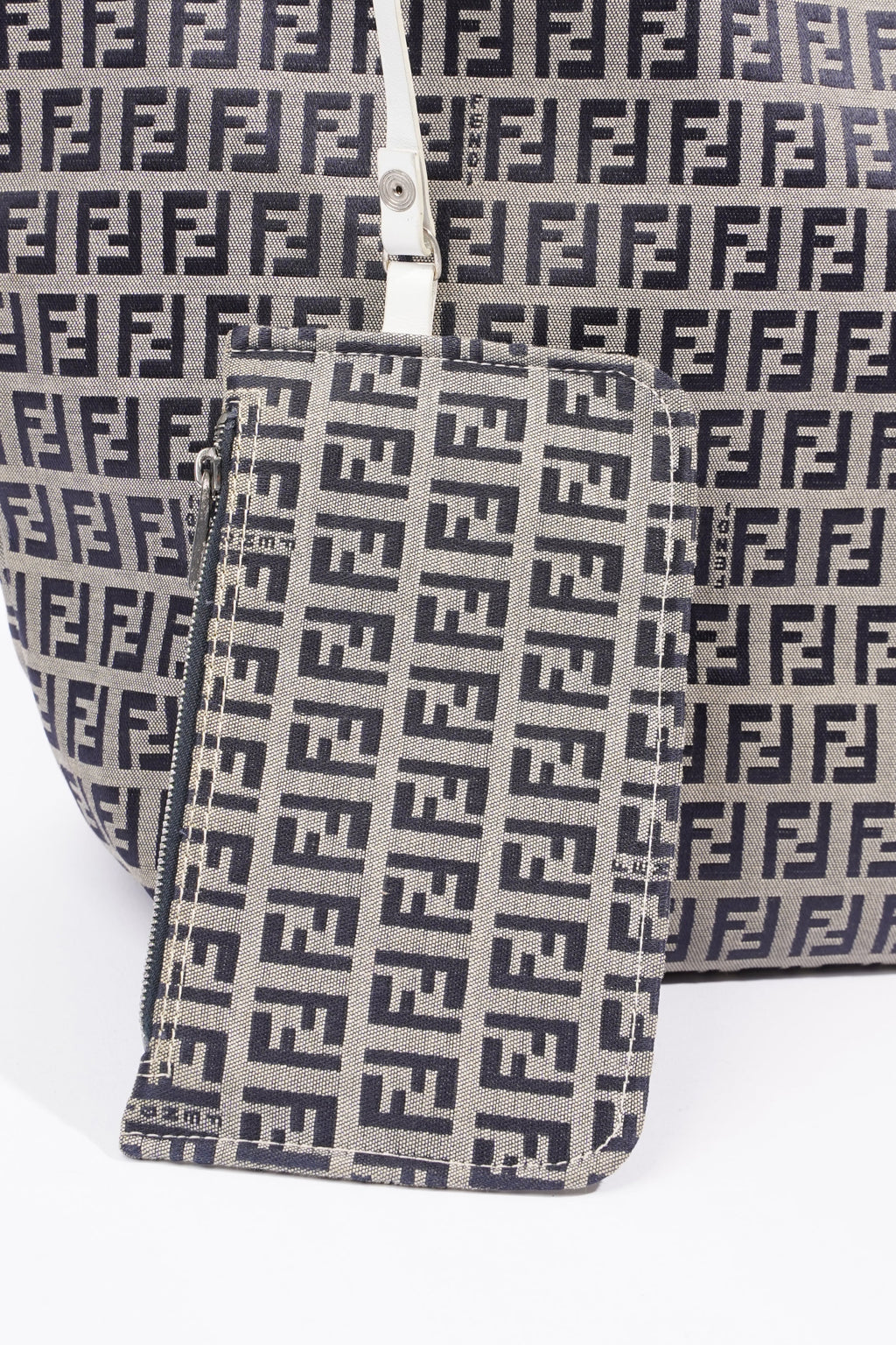 Fendi Zucchino Tote Bag Beige / Black Canvas