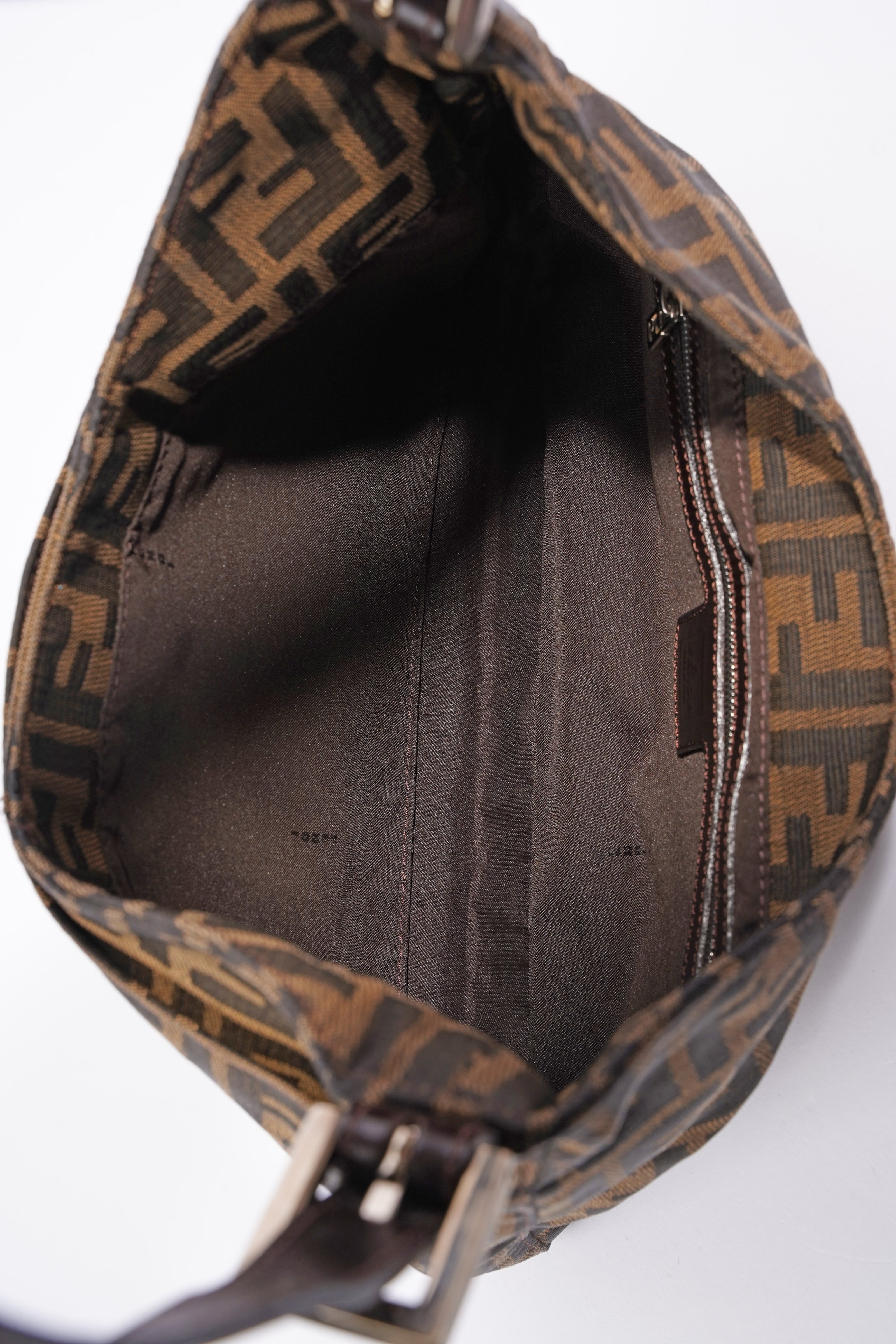 Fendi FF Shoulder Bag Brown Zucca Canvas