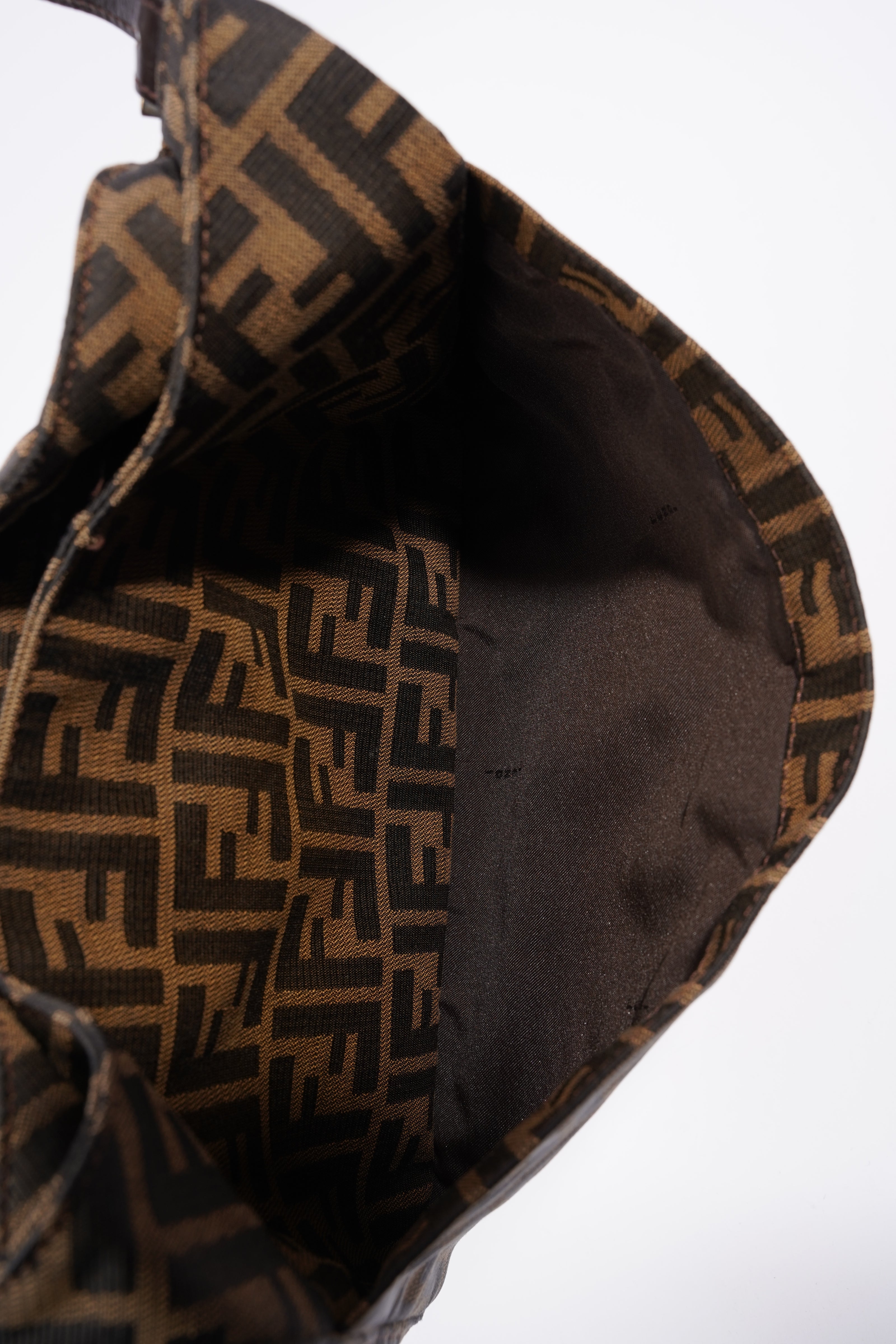 Fendi FF Shoulder Bag Brown Zucca Canvas