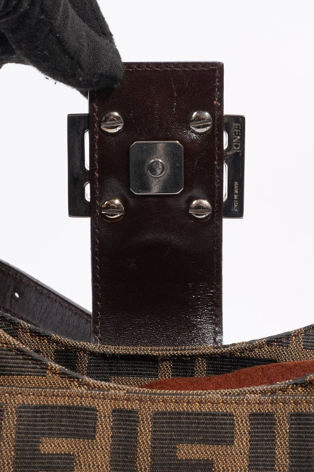 Fendi FF Shoulder Bag Brown Zucca Canvas