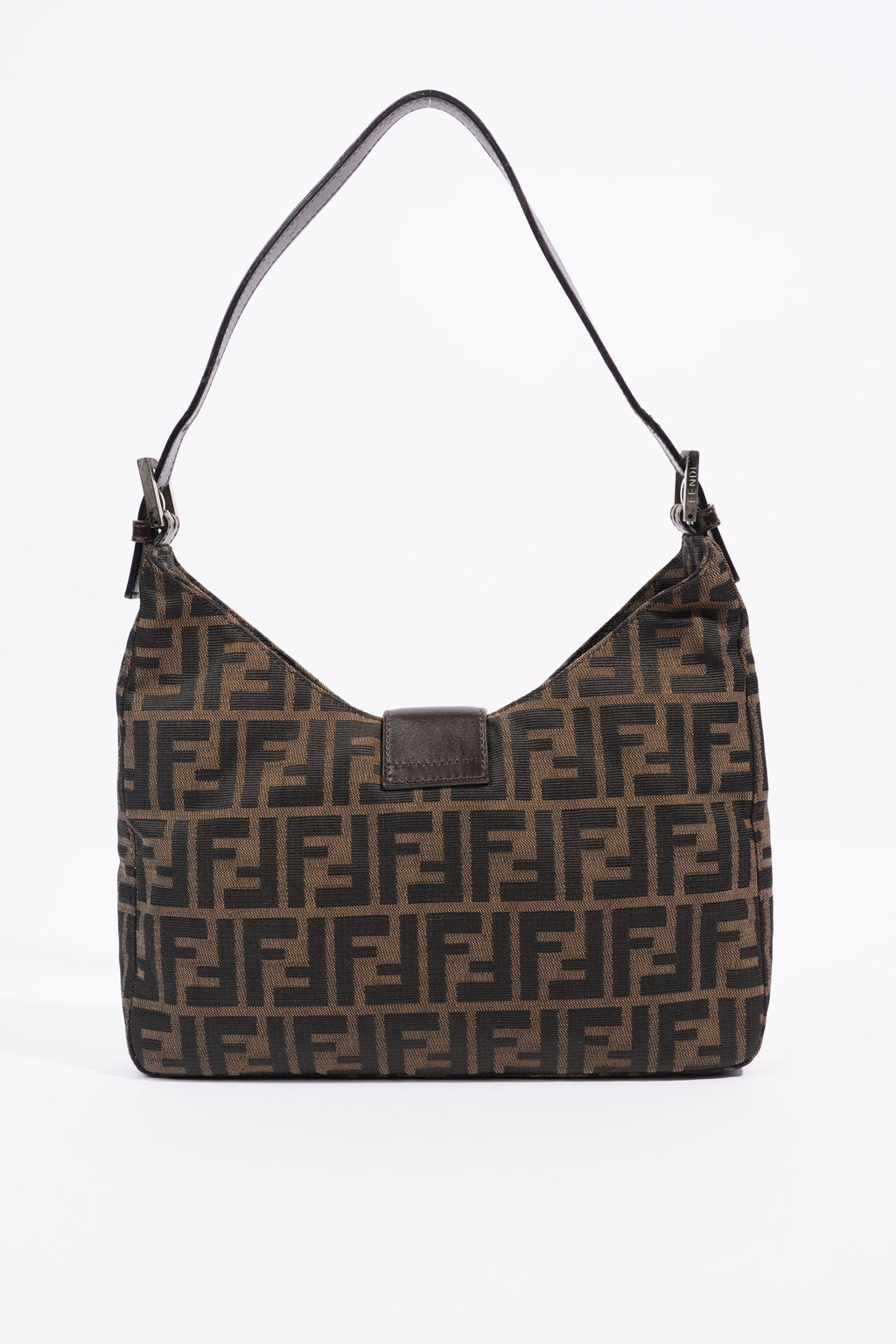 Fendi FF Shoulder Bag Brown Zucca Canvas