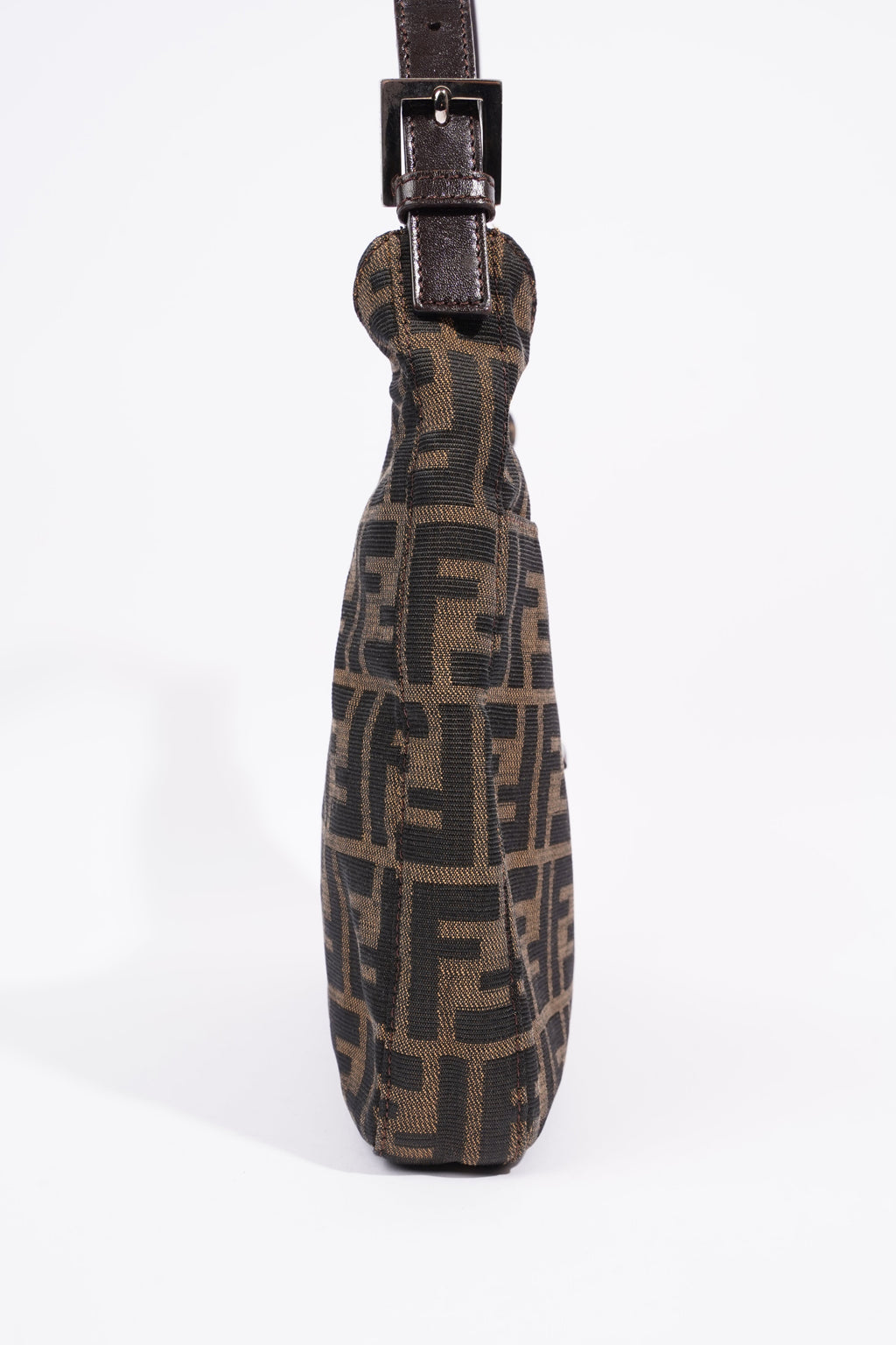 Fendi FF Shoulder Bag Brown Zucca Canvas