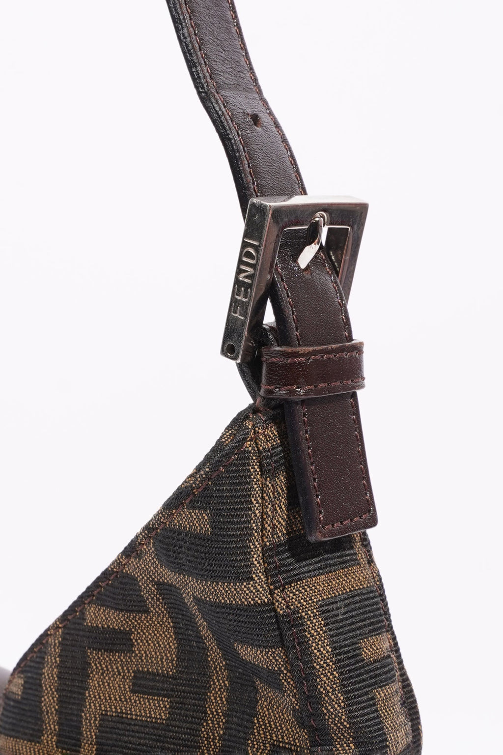 Fendi FF Shoulder Bag Brown Zucca Canvas