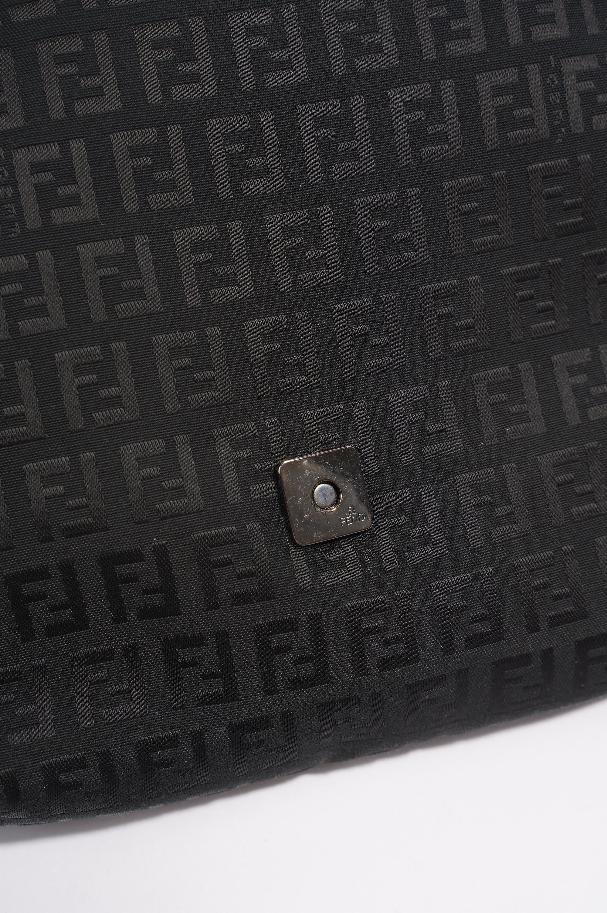 Fendi Zucchino Crossbody Black Canvas