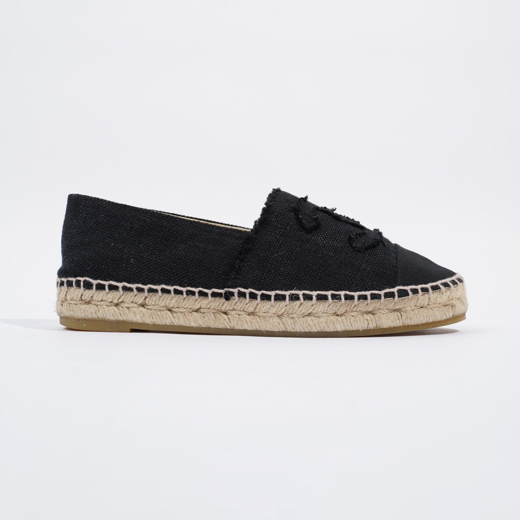 Chanel Espadrilles Black Canvas EU 37 UK 4