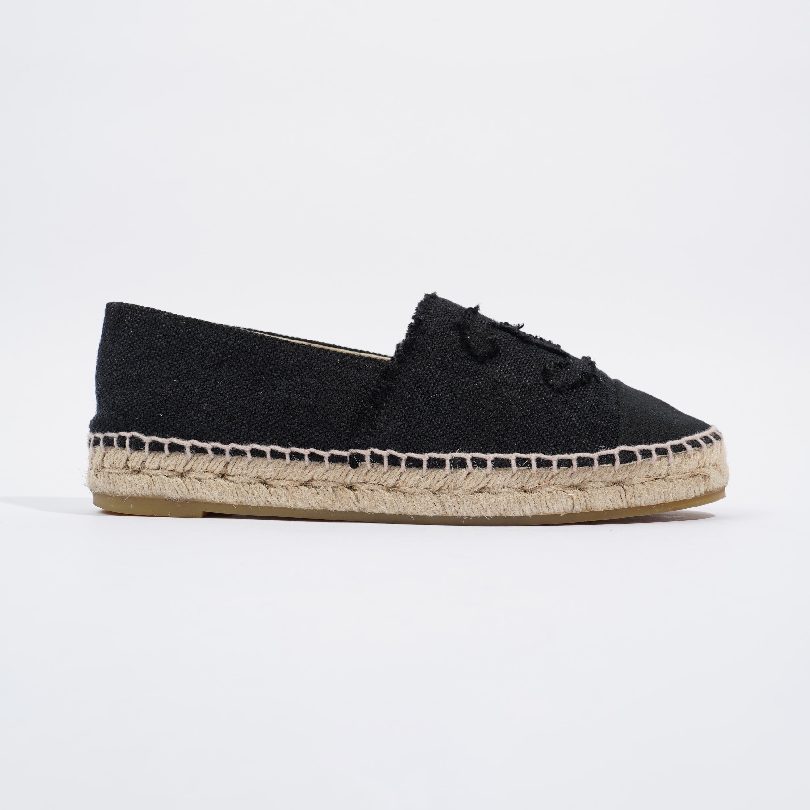 Chanel Espadrilles Black Canvas EU 37 UK 4