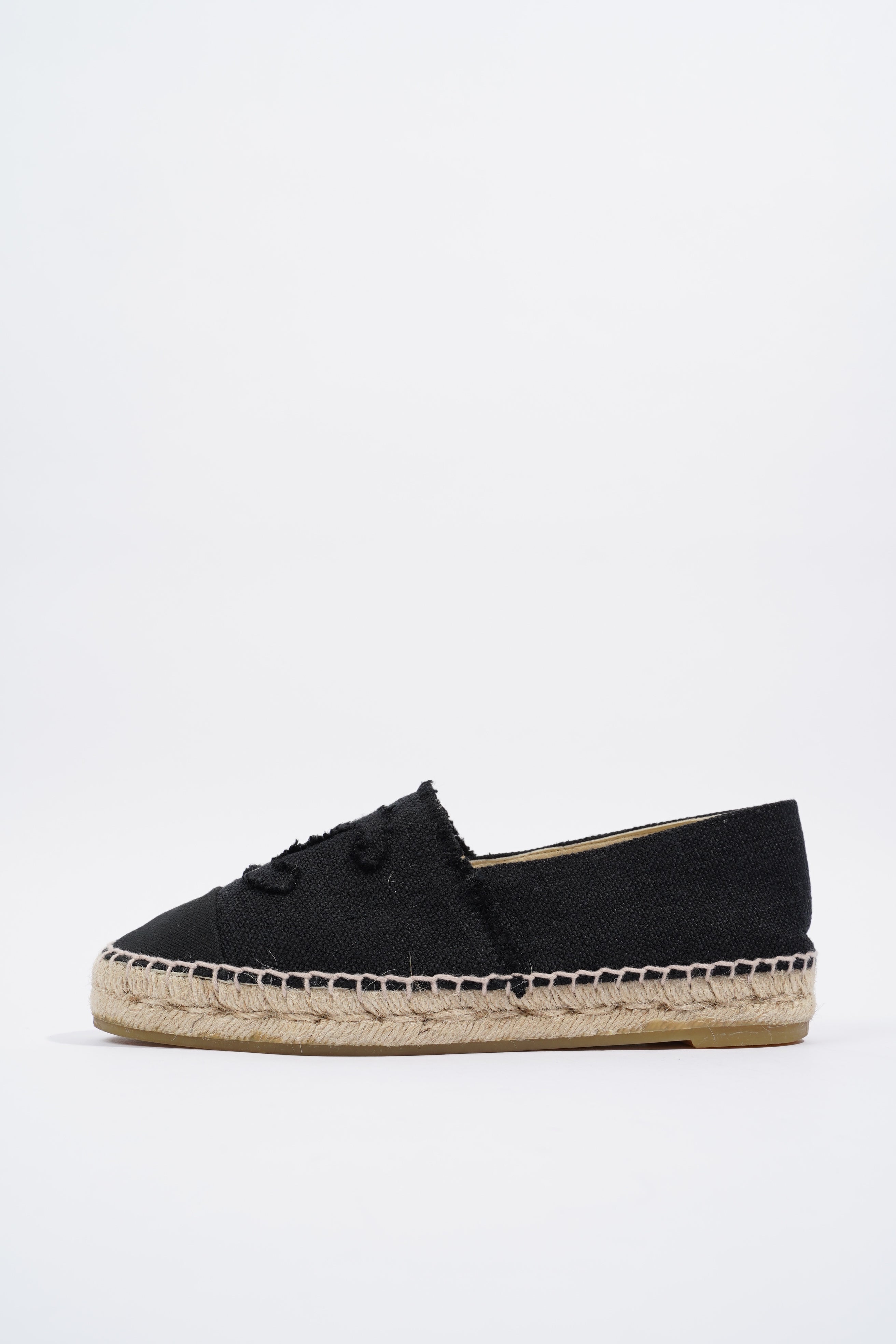 Chanel Espadrilles Black Canvas EU 37 UK 4