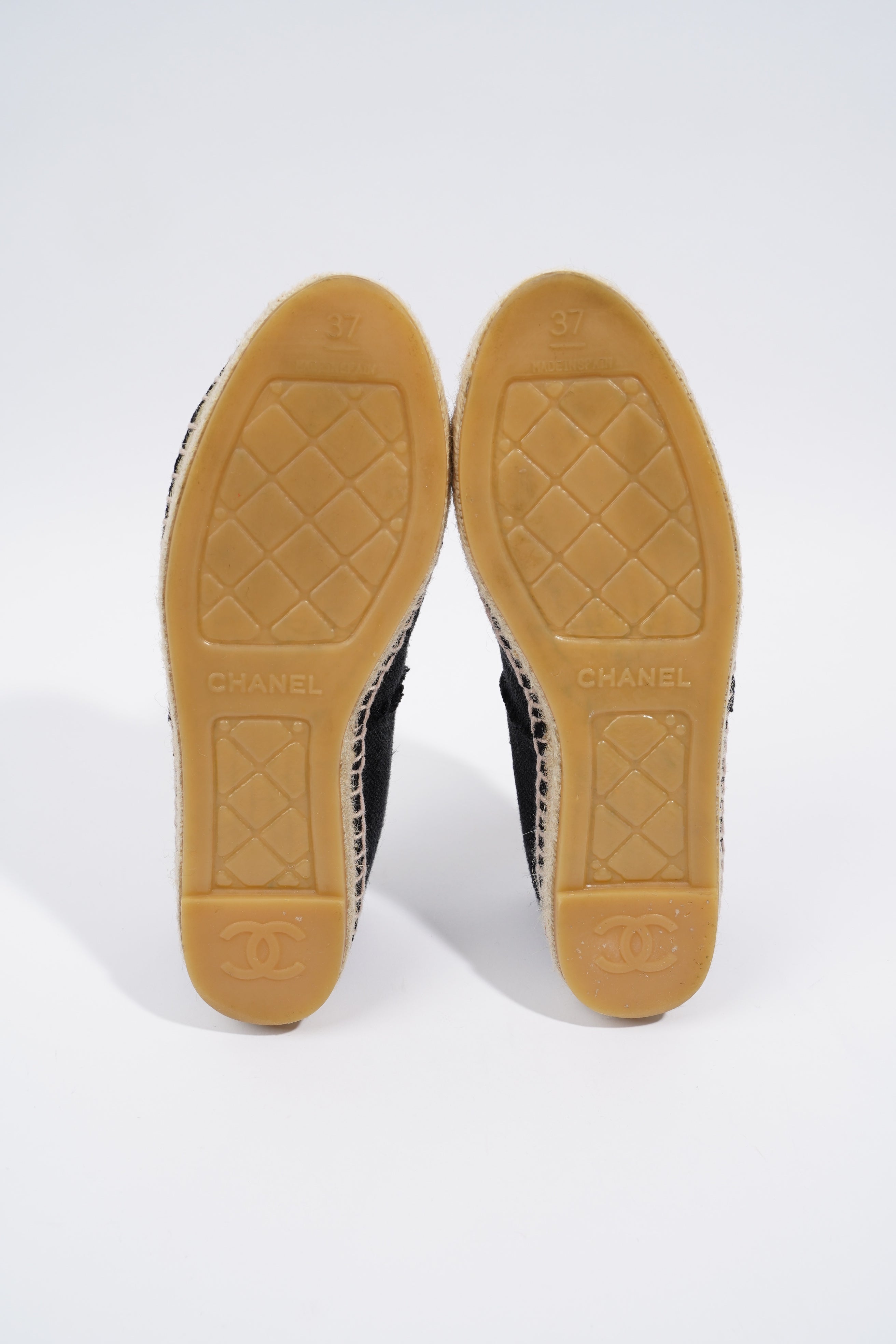 Chanel Espadrilles Black Canvas EU 37 UK 4