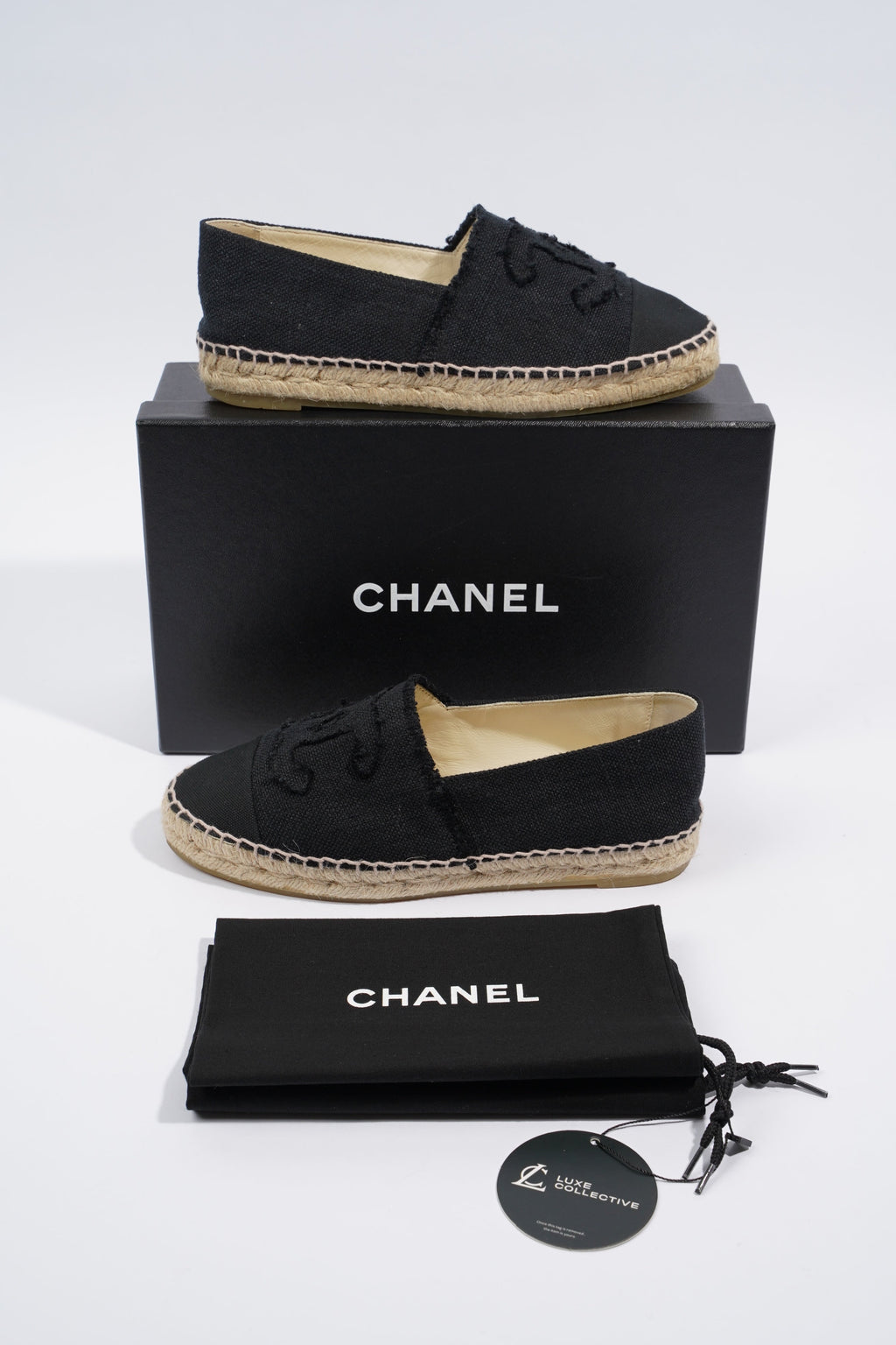 Chanel Espadrilles Black Canvas EU 37 UK 4