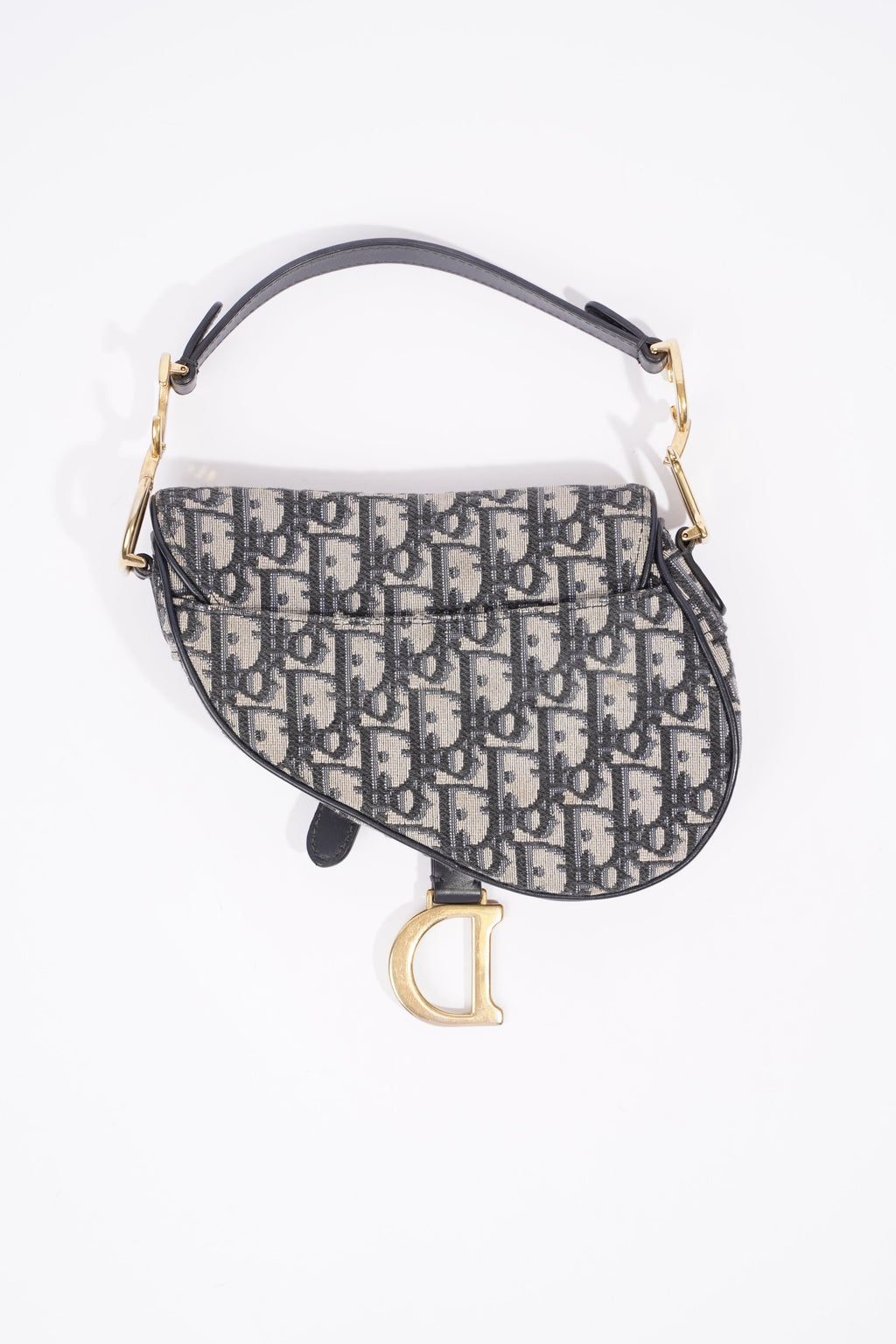 Christian Dior Saddle Bag Oblique Monogram / Navy Canvas Mini