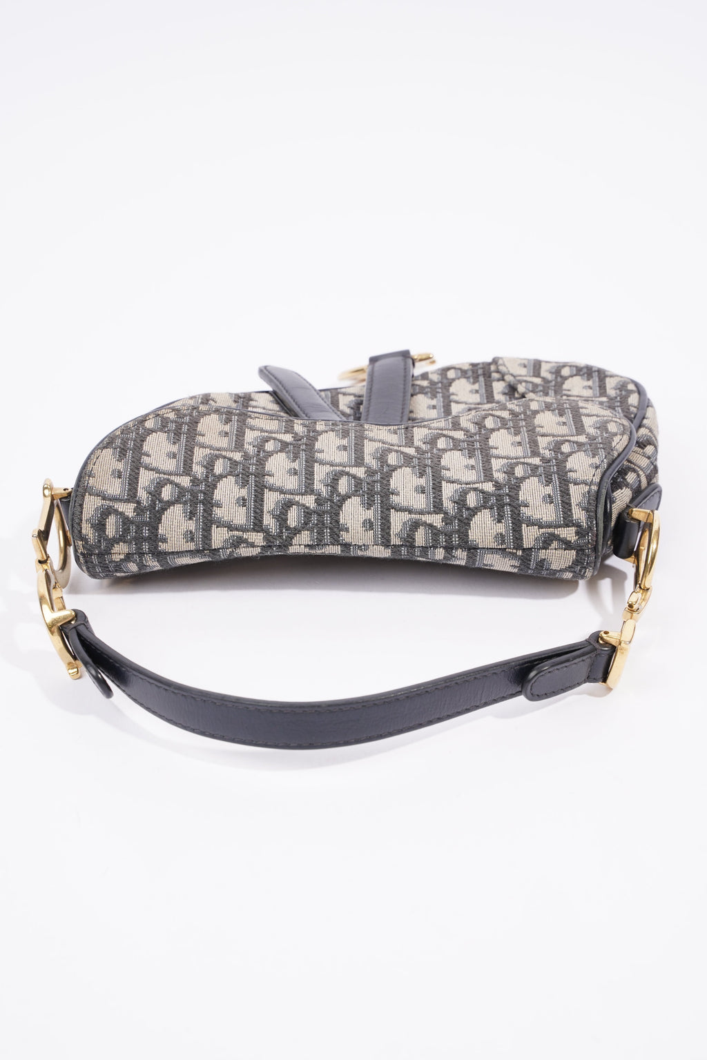 Christian Dior Saddle Bag Oblique Monogram / Navy Canvas Mini