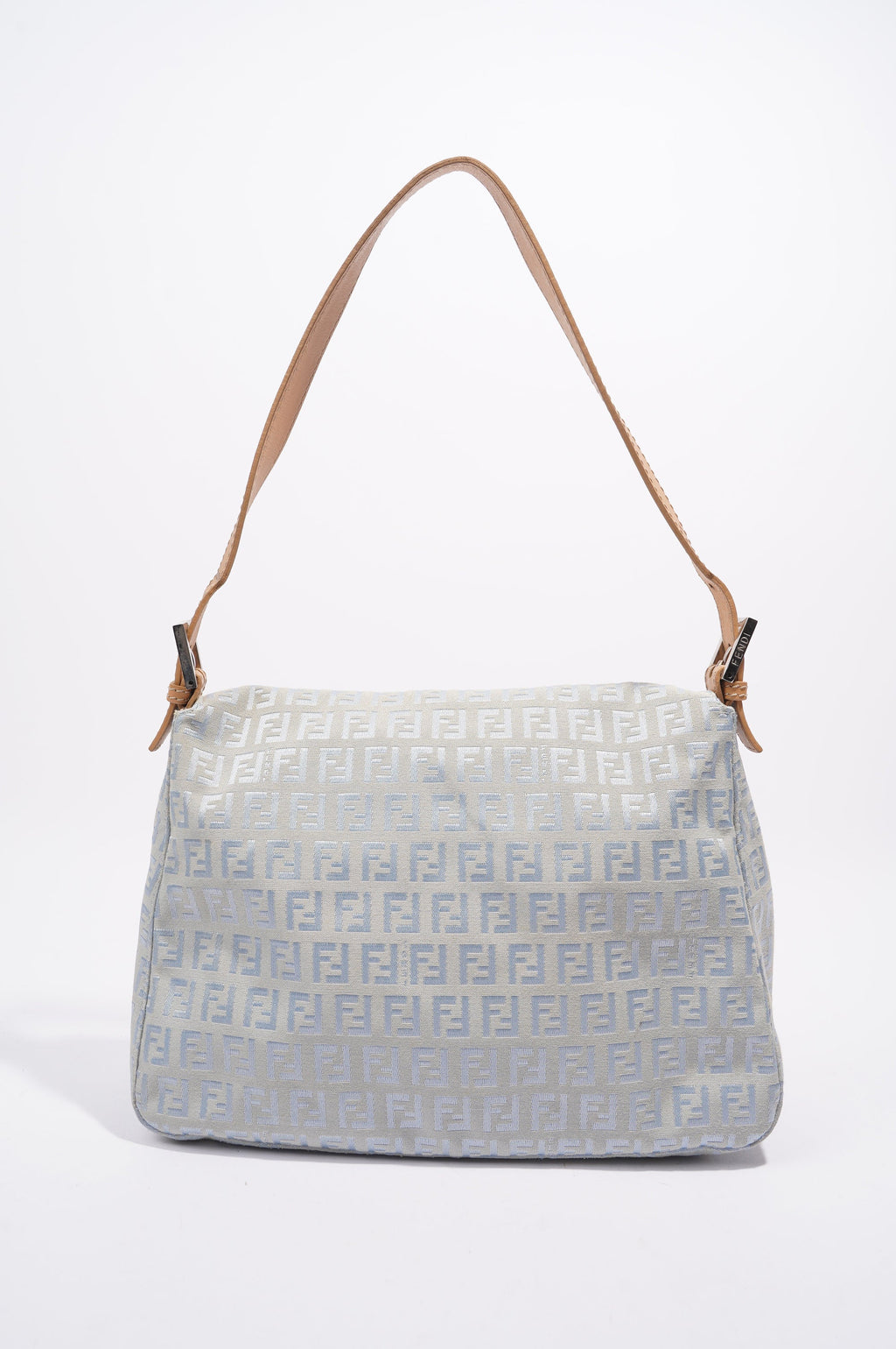 Fendi Mamma Zuccha Flap Bag Blue Canvas Small