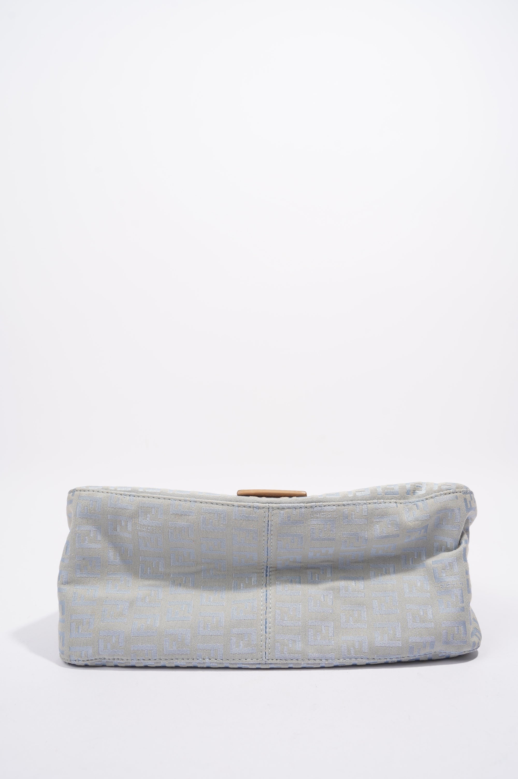 Fendi Mamma Zuccha Flap Bag Blue Canvas Small
