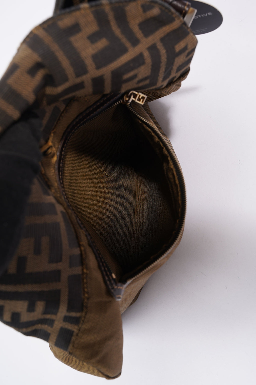 Fendi Zucca Monogram Bag Brown / Black Canvas
