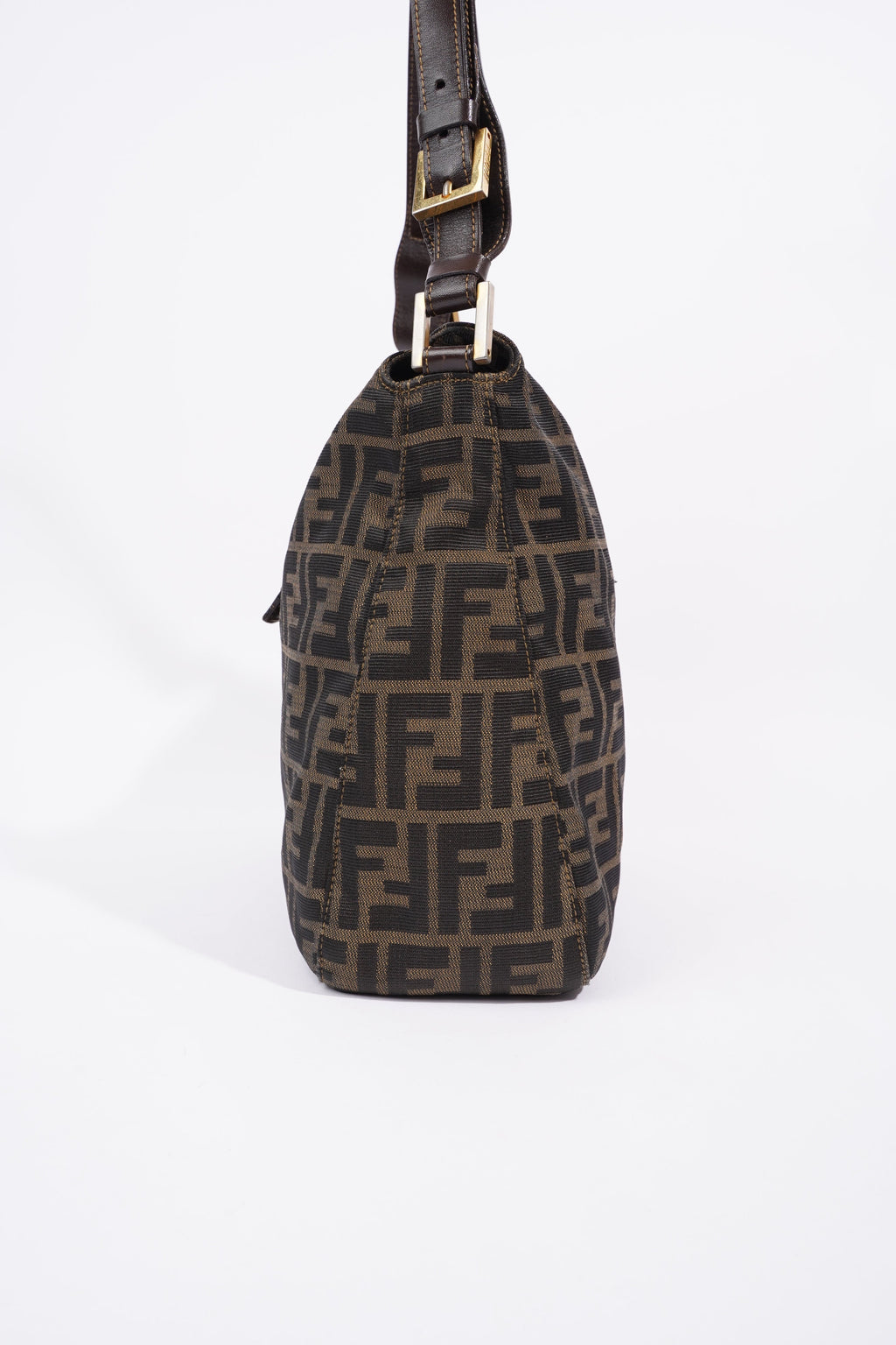 Fendi Zucca Monogram Bag Brown / Black Canvas