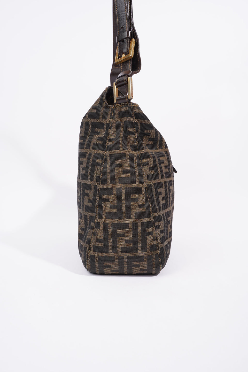 Fendi Zucca Monogram Bag Brown / Black Canvas