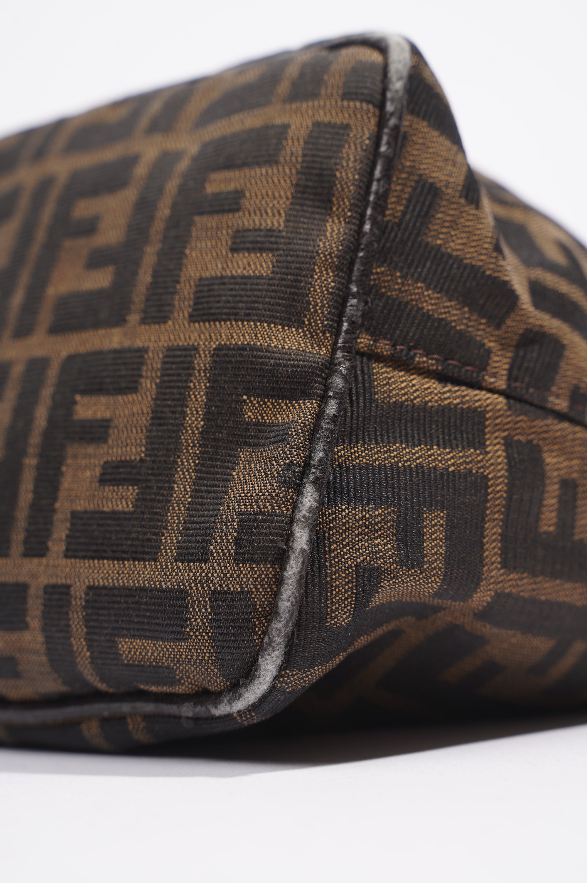 Fendi Zucca Croissant Shoulder Bag Brown Canvas