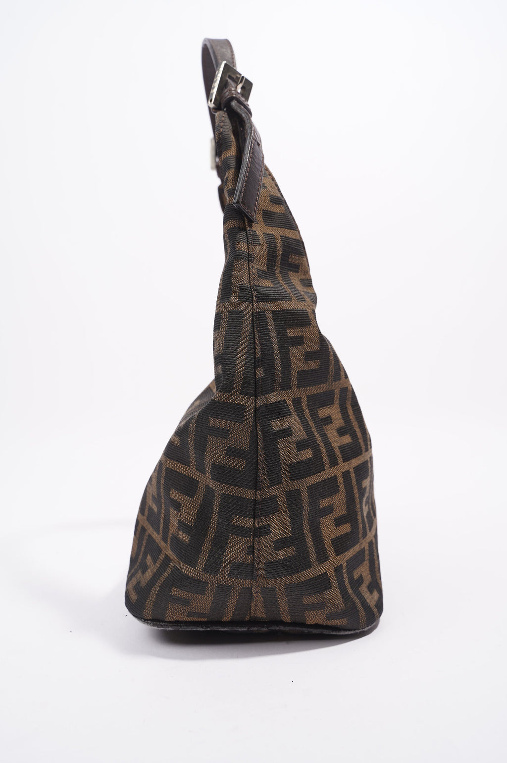 Fendi Zucca Croissant Shoulder Bag Brown Canvas