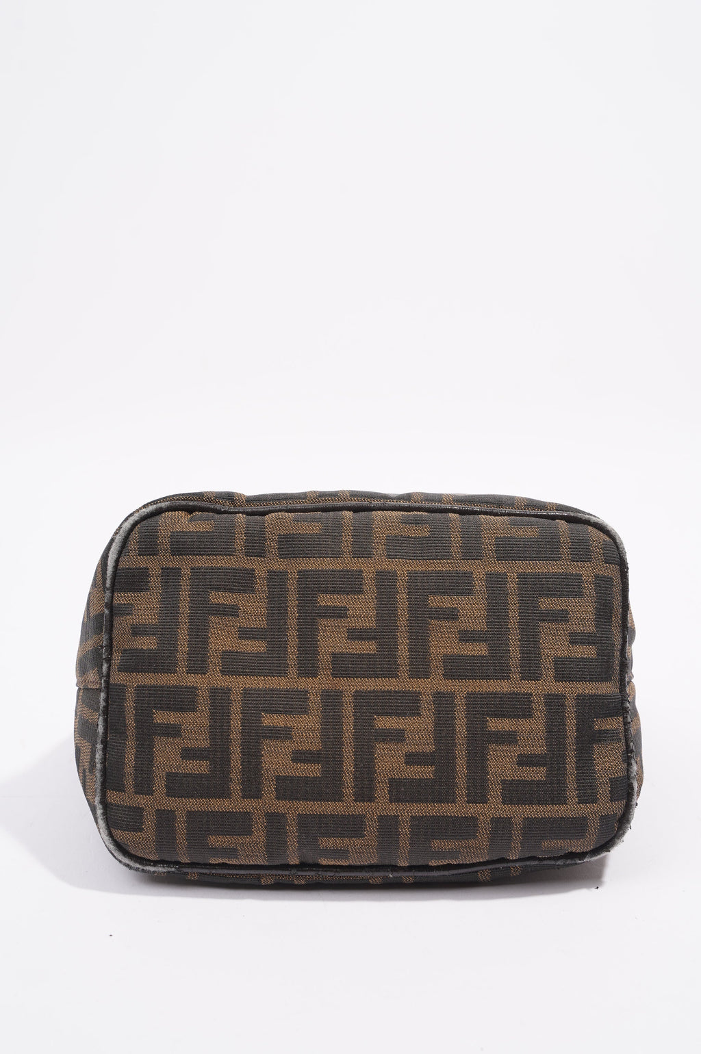 Fendi Zucca Croissant Shoulder Bag Brown Canvas