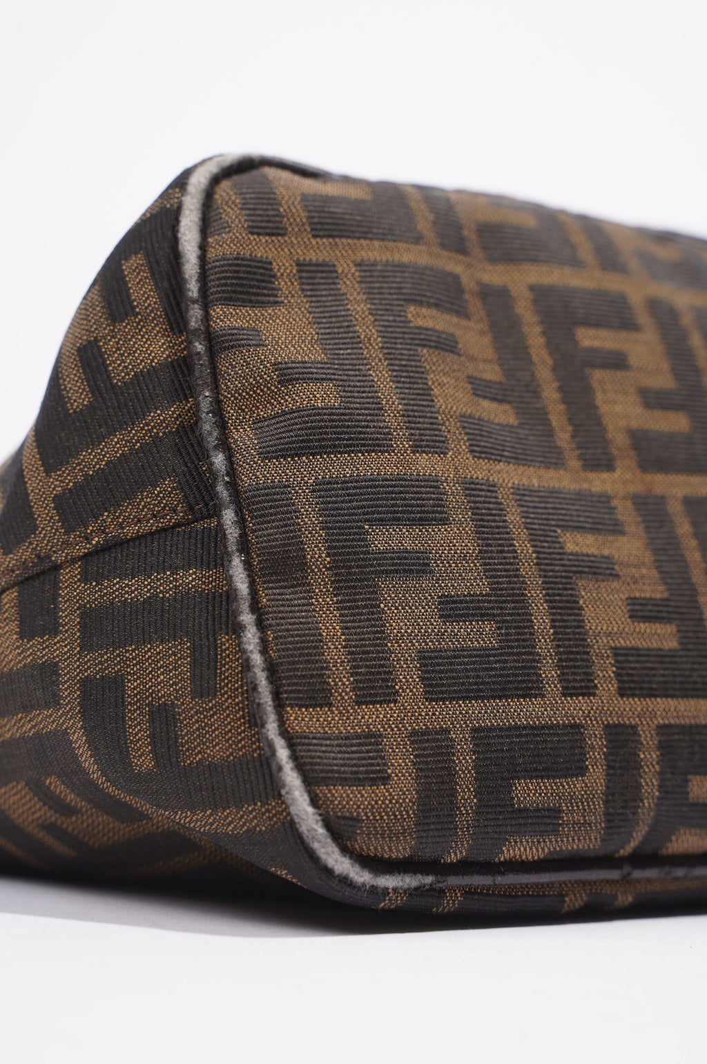 Fendi Zucca Croissant Shoulder Bag Brown Canvas
