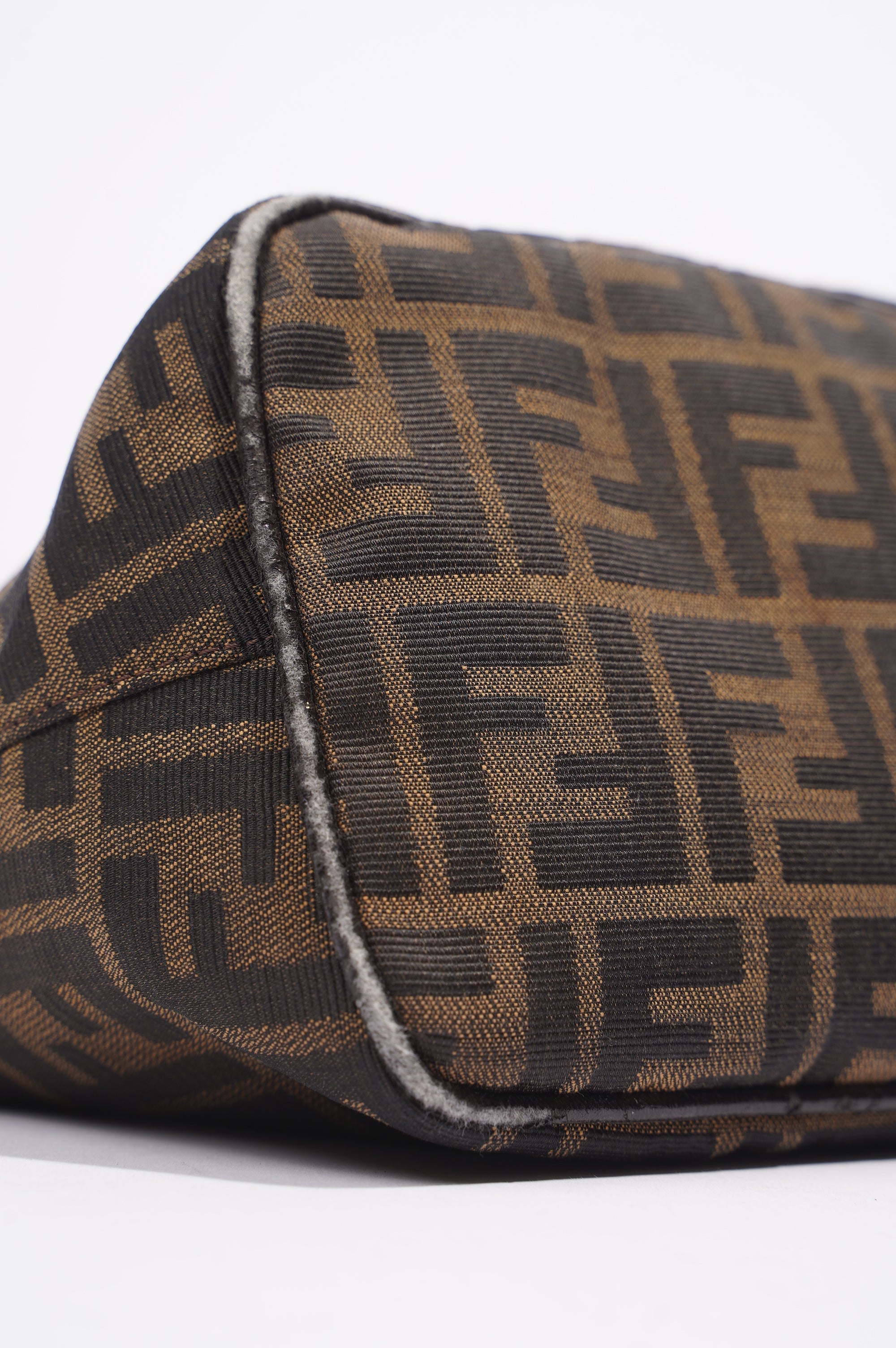 Fendi Zucca Croissant Shoulder Bag Brown Canvas