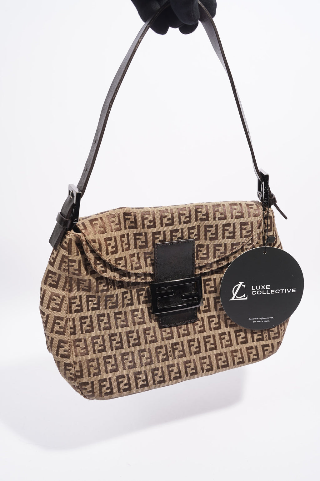 Fendi Baguette Bag Brown Zucca Canvas