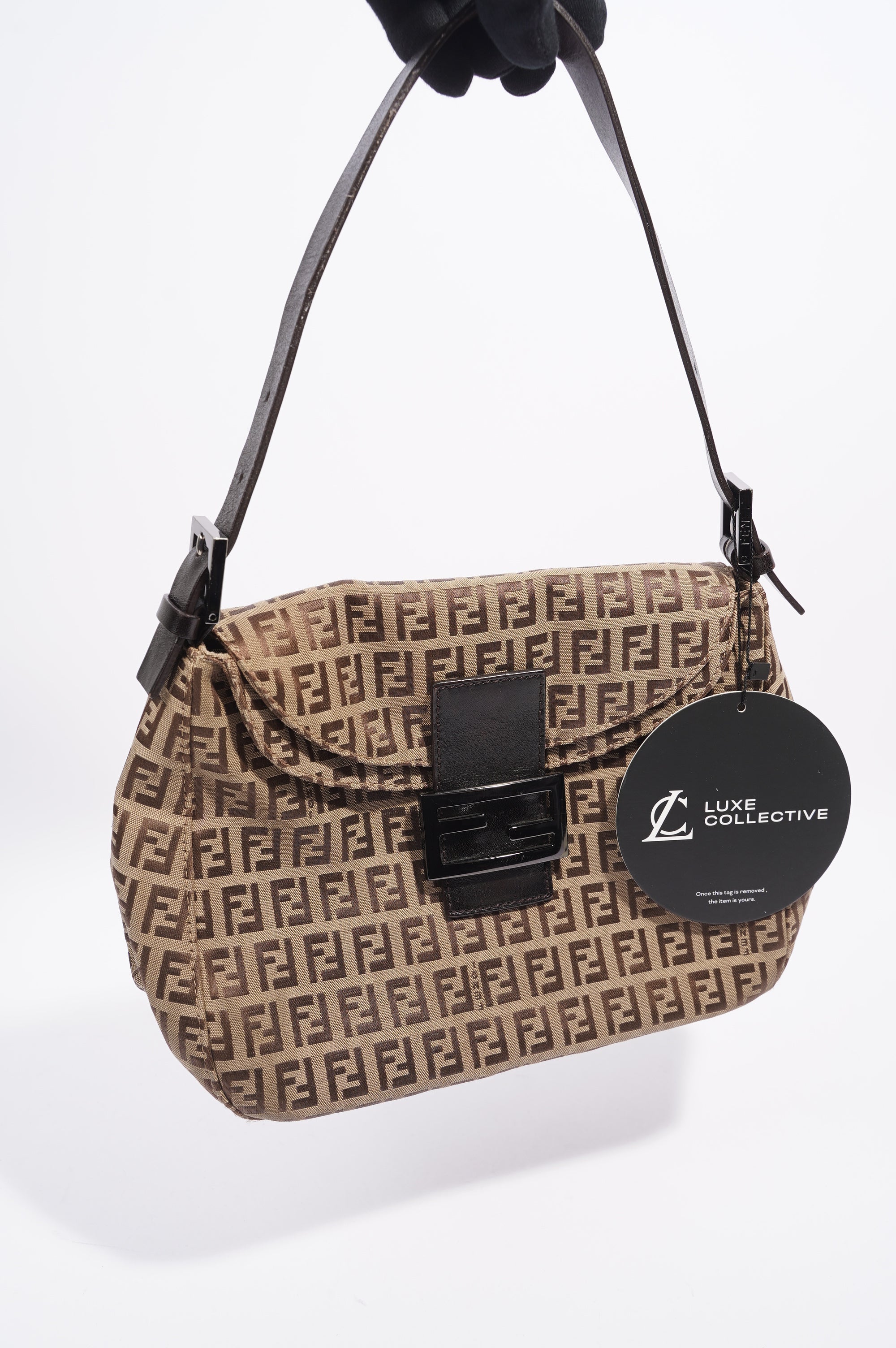 Fendi Baguette Bag Brown Zucca Canvas