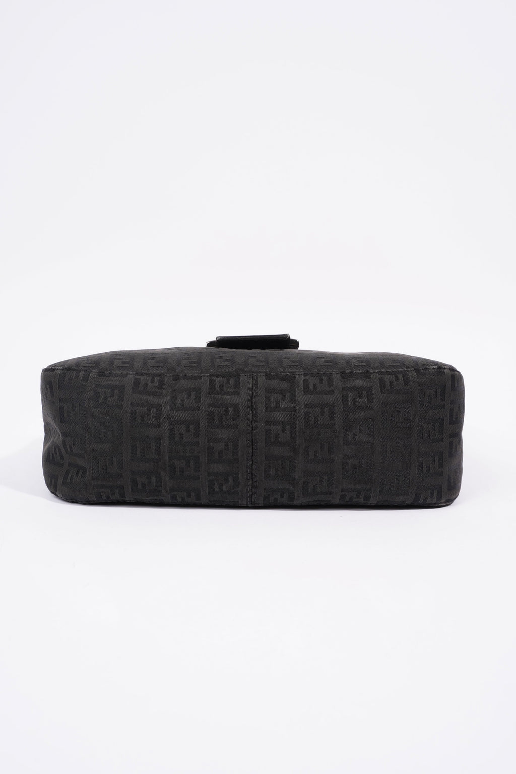 Fendi Zucchino Canvas Shoulder Bag Black Canvas