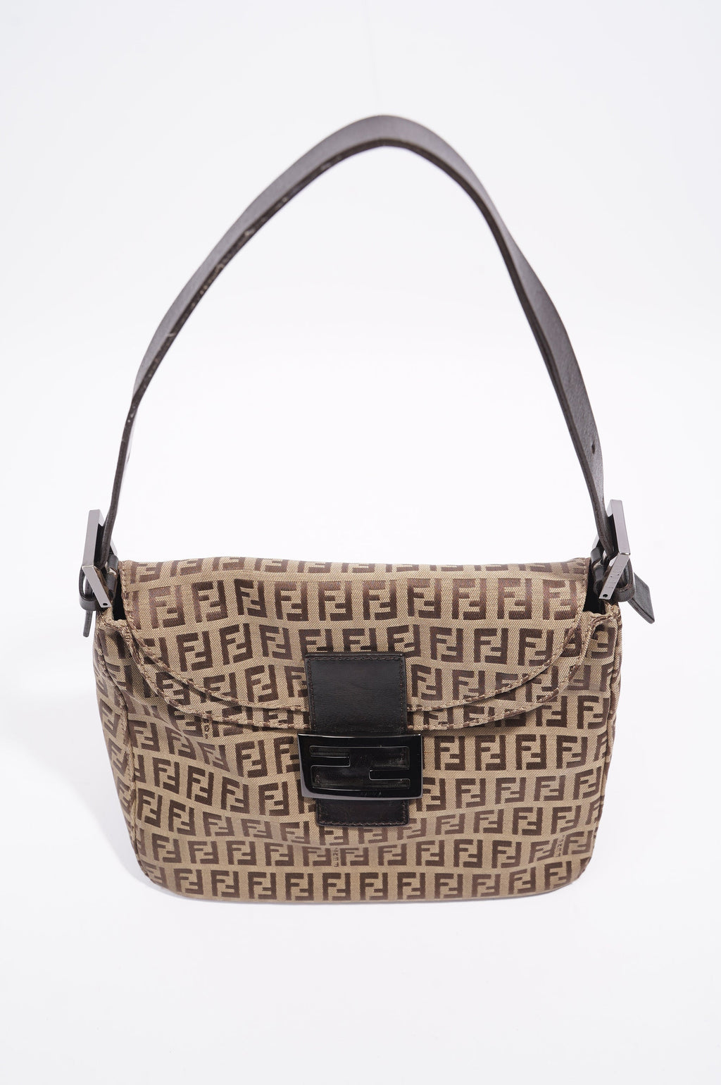 Fendi Baguette Bag Brown Zucca Canvas