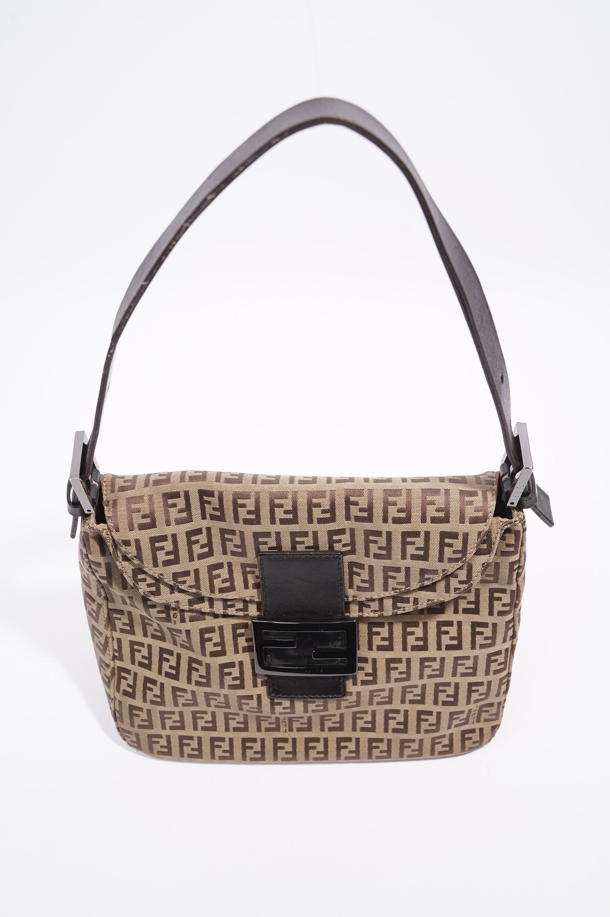 Fendi Baguette Bag Brown Zucca Canvas