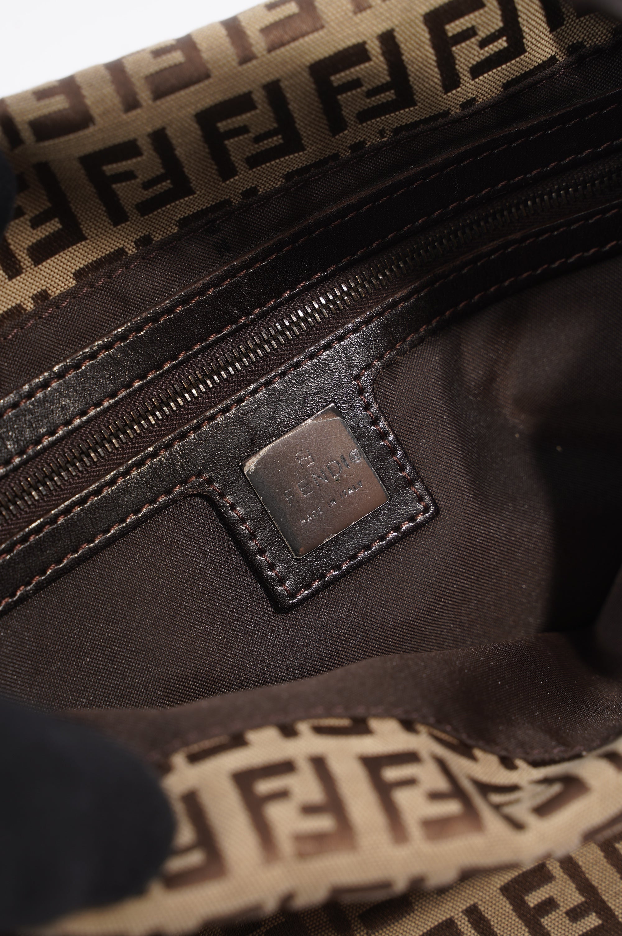 Fendi Baguette Bag Brown Zucca Canvas
