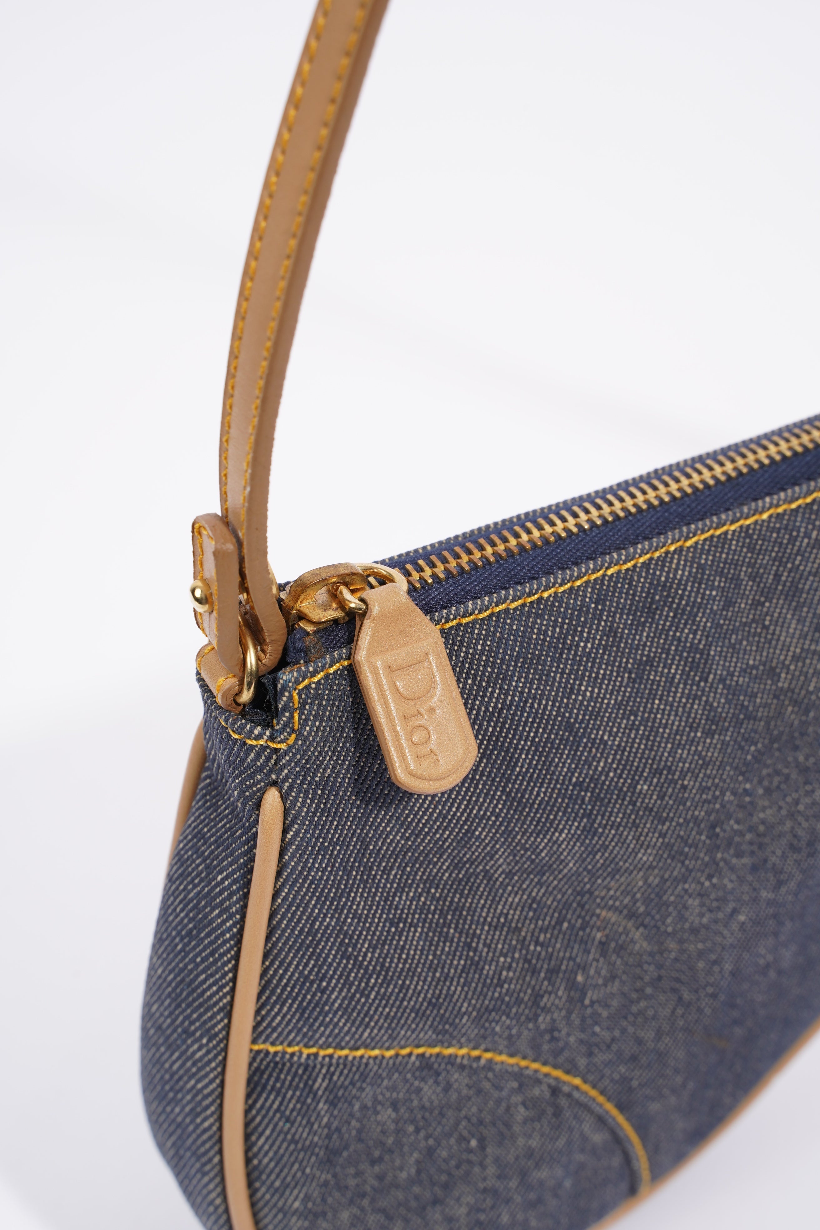 Christian Dior Saddle Bag Blue Denim