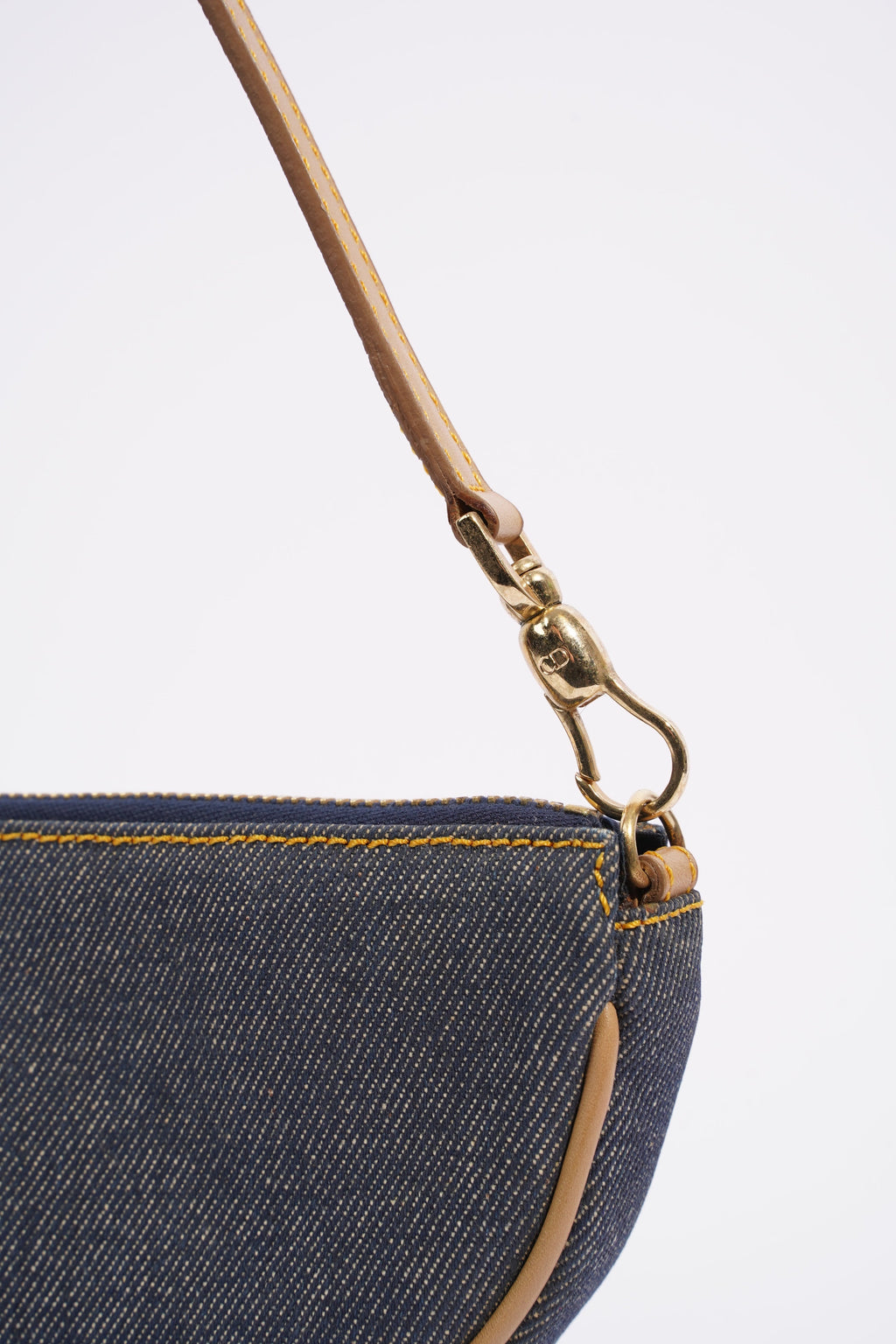 Christian Dior Saddle Bag Blue Denim