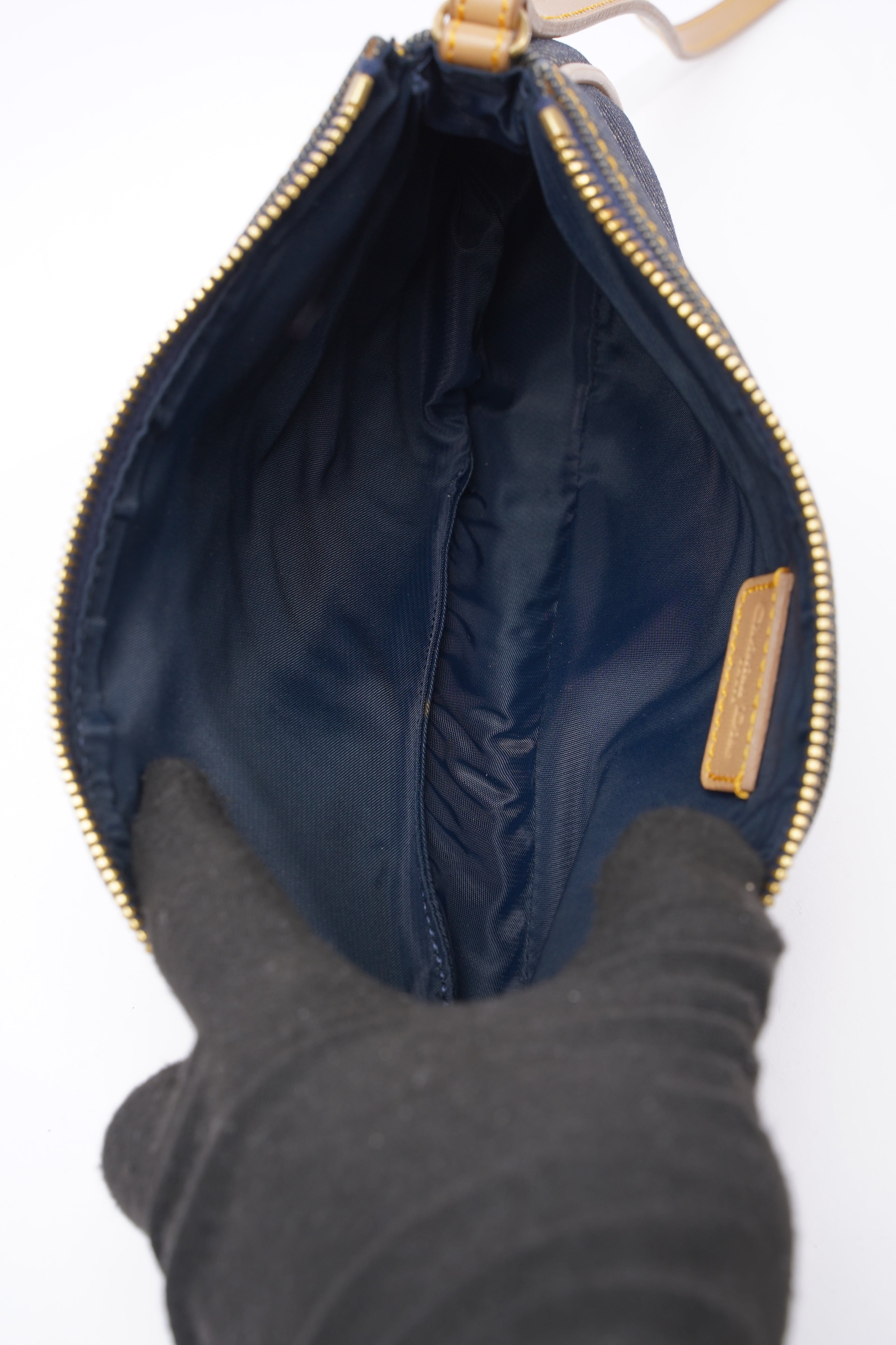 Christian Dior Saddle Bag Blue Denim