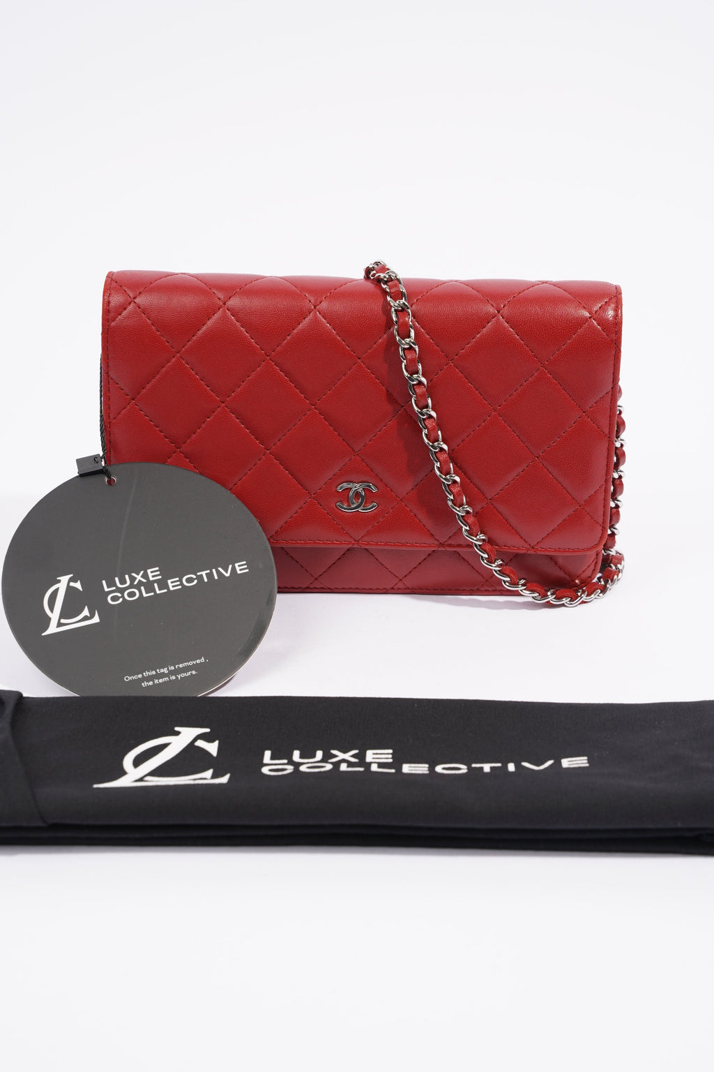 Chanel Wallet On Chain Red