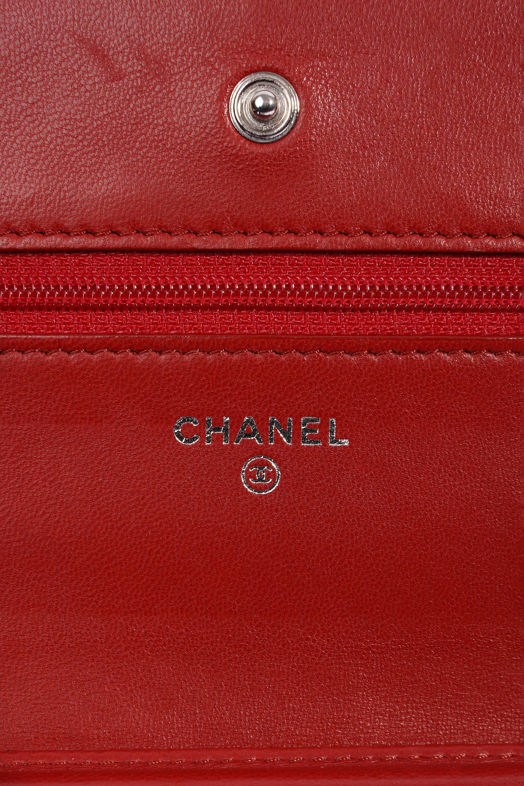 Chanel Wallet On Chain Red