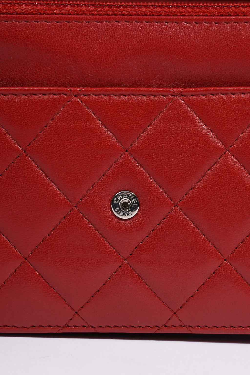 Chanel Wallet On Chain Red