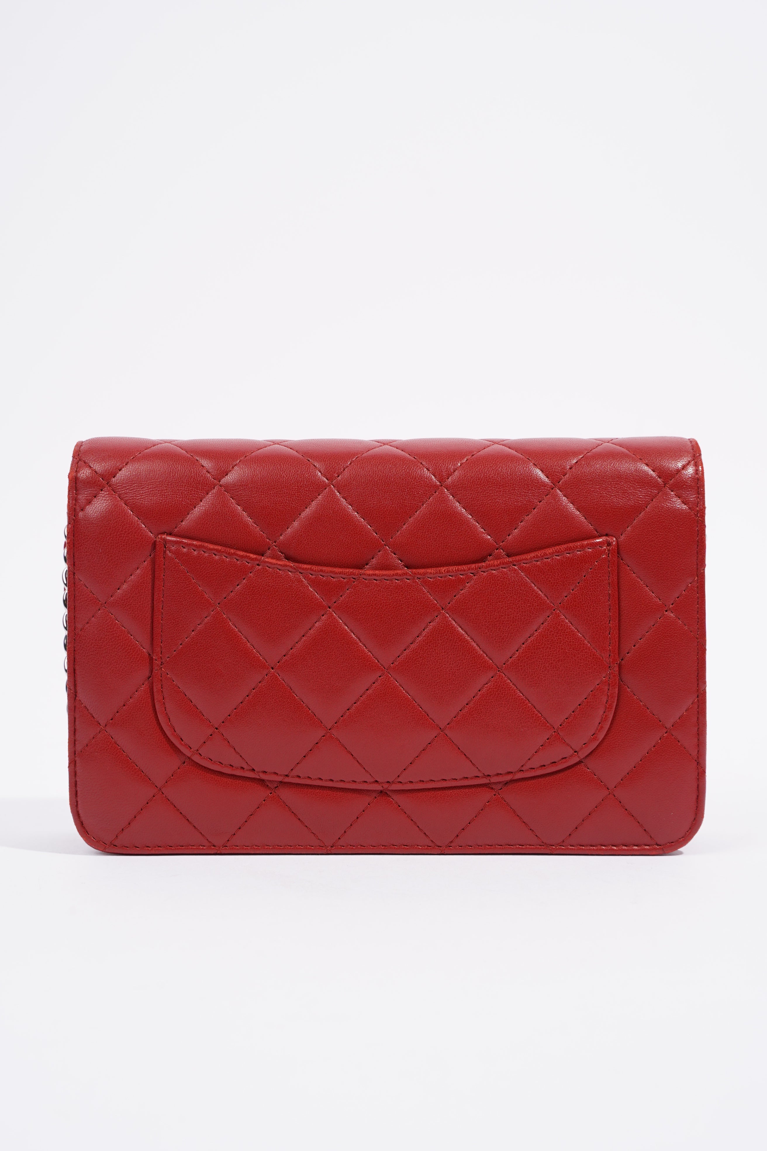 Chanel Wallet On Chain Red