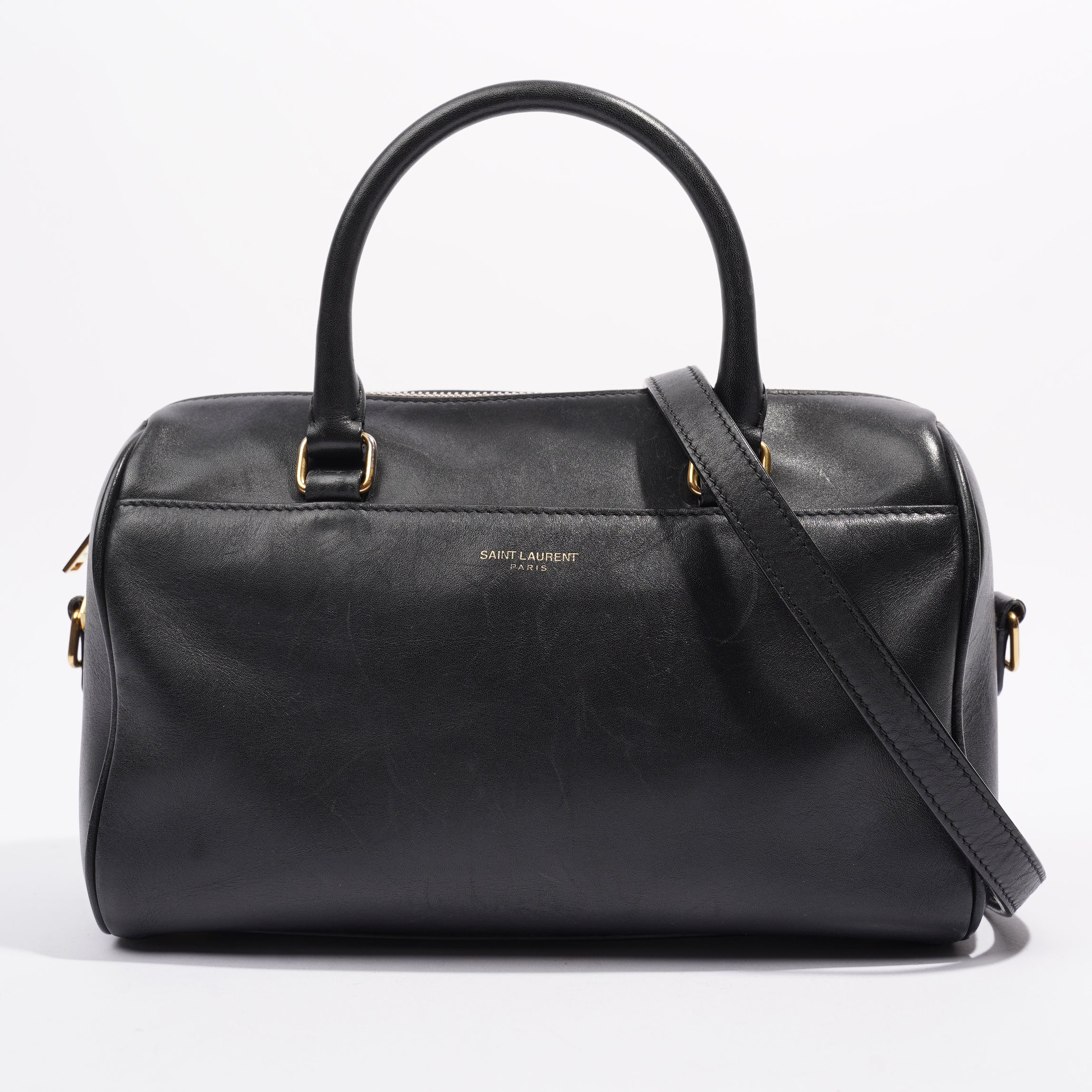 Saint Laurent Paris Baby Duffle Black Leather