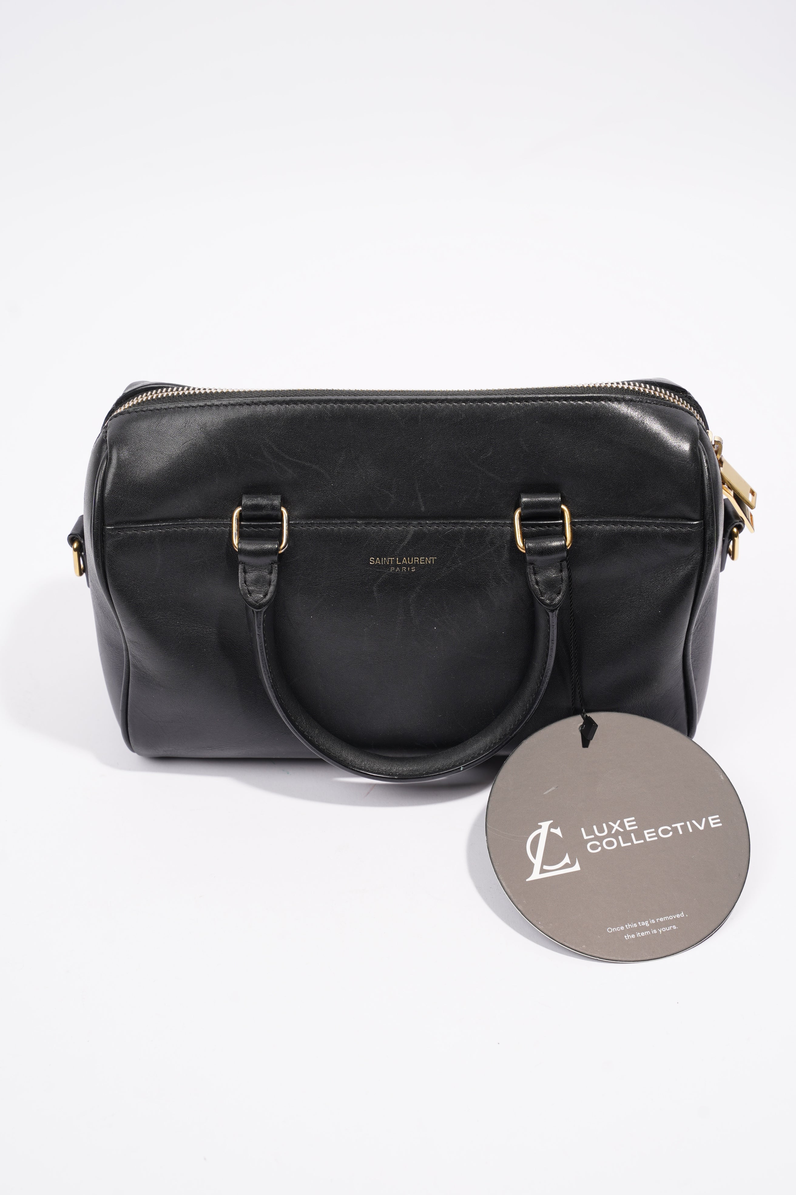 Saint Laurent Paris Baby Duffle Black Leather
